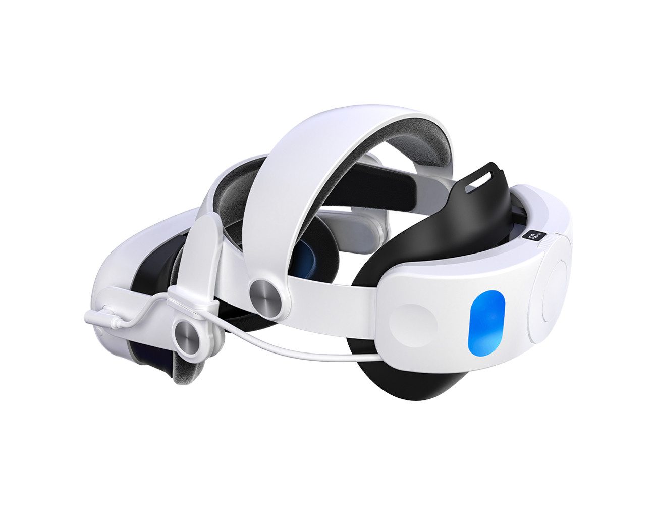 Tekoo VR Brillen-Halterung VR Headset Kopfband mit Akku 10000 mAh für Quest 3/3S, (Packung, 3-teiliges Set mit Kopfband, USB-C-Ladekabel und Anleitung, 10000 mAh Akku, USB-C, verstellbar, PU-Leder-Polster)