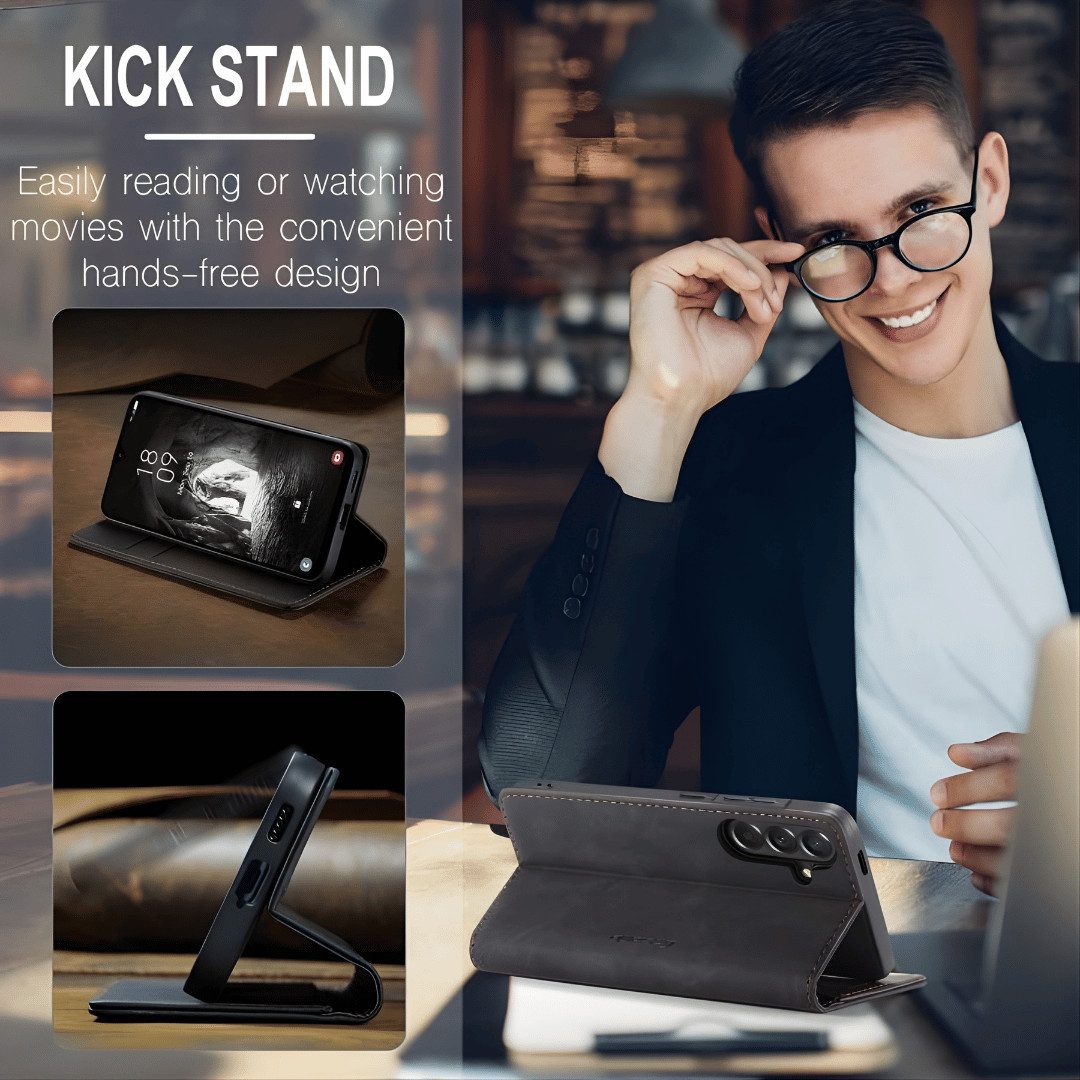 SmartUP Smartphone-Hülle für Samsung Galaxy S26 FE Klapphülle Fliphülle Tasche Full Case Cover 6,7, integrierte Standfunktion, Kartenfächer – Bild 3 von 5