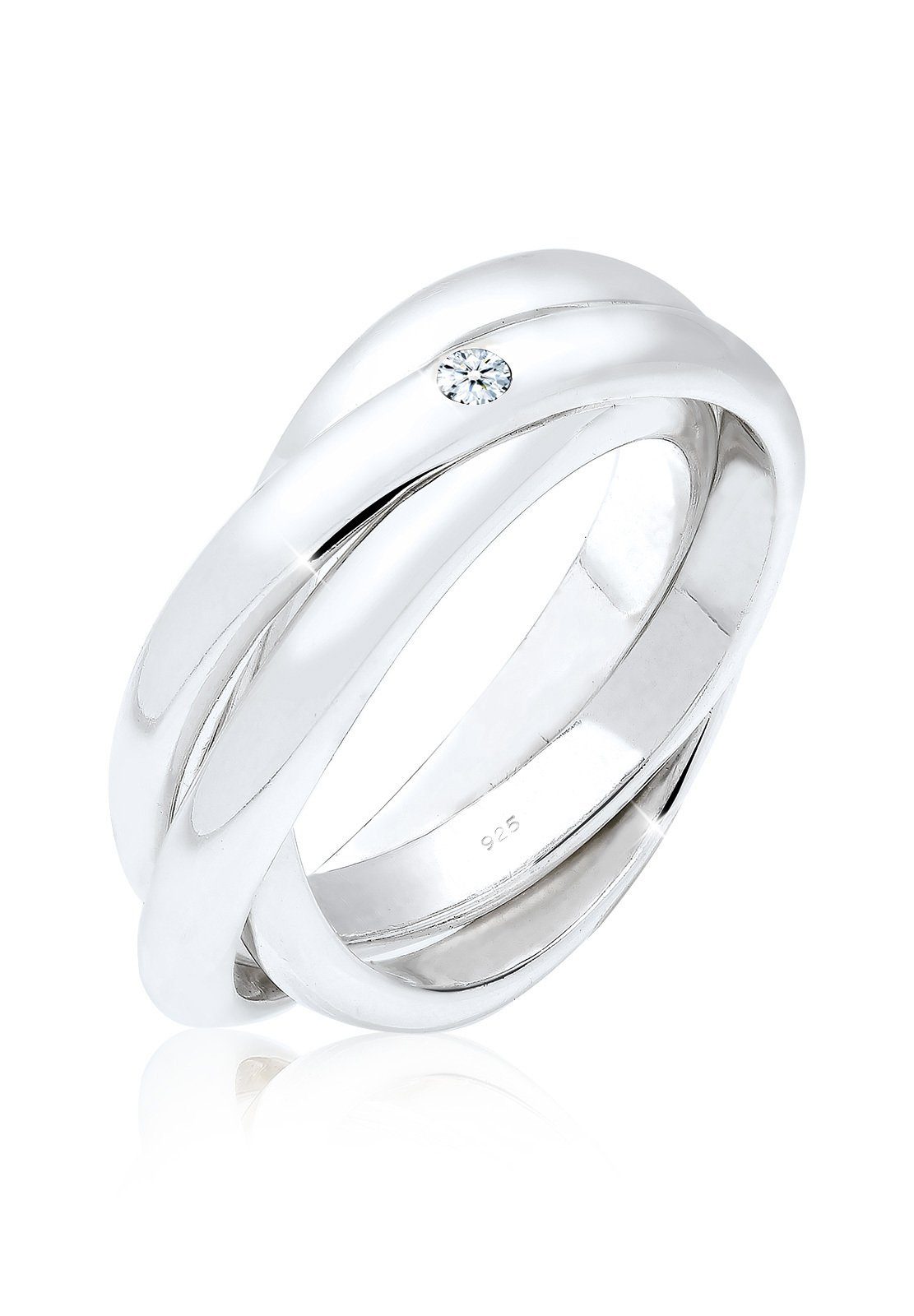 Elli DIAMONDS Verlobungsring Diamant Brillantschliff (0.03 ct) 925 Sterling Silber