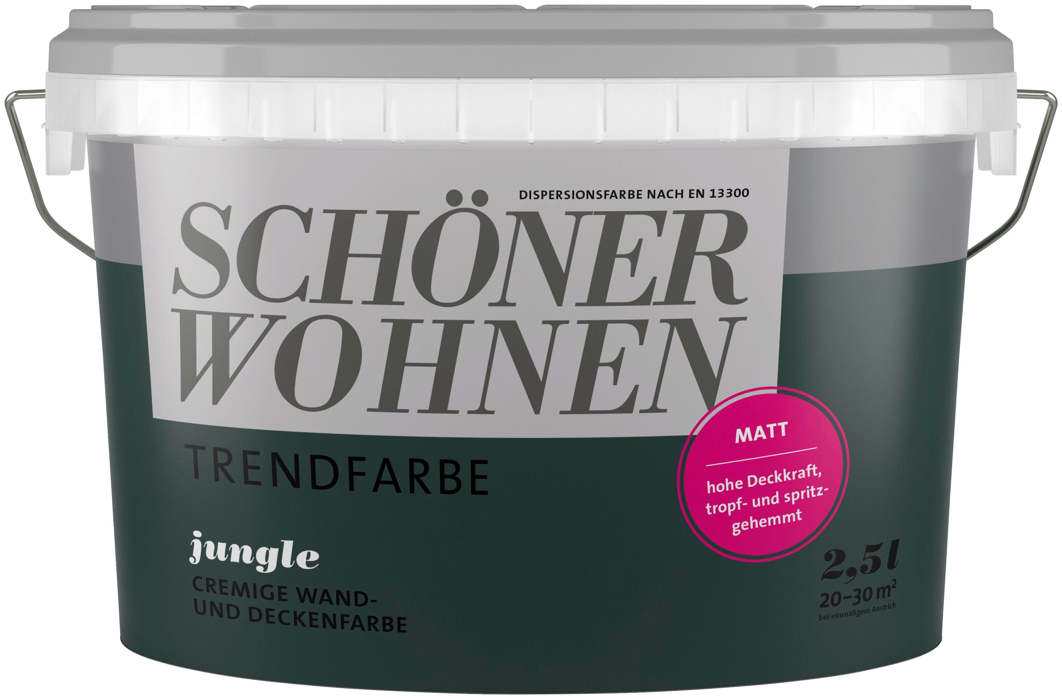 SCHÖNER WOHNEN FARBE Wand- und Deckenfarbe TRENDFARBE, hochdeckend, für Allergiker geeignet, Farbwelt Grün