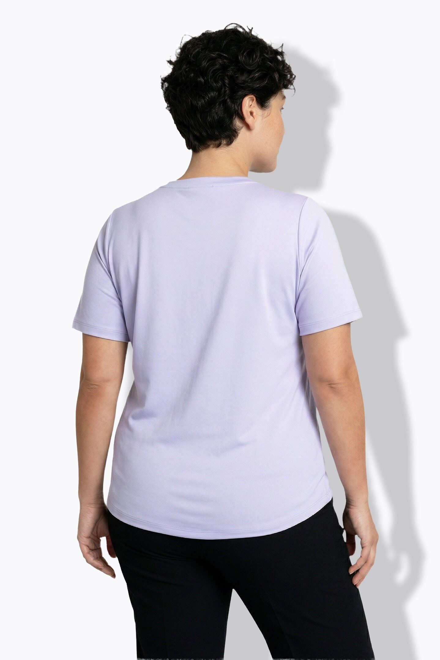 Ulla Popken T-Shirt Funktions-Shirt Rückendruck Classic Rundhals
