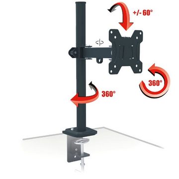RED EAGLE Pixel Single - Monitor Tischhalterung Monitor-Halterung, (bis 27 Zoll, 13-27 Zoll - bis 8kg belastbar - 75x75 100x100 Vesa)