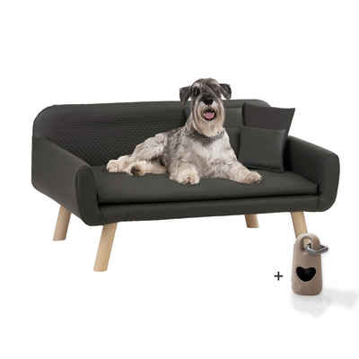 Rohrschneider Tiersofa Hundesofa Hundebett Kunstleder Hundecouch für Hunde XXL Kuschelbett