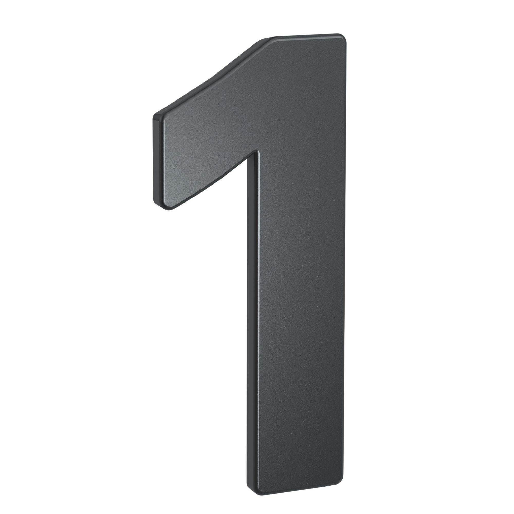 BASI Hausnummer, (Packung), aus Stahl, anthrazit, Wetterfest, Ziffer 1 günstig online kaufen