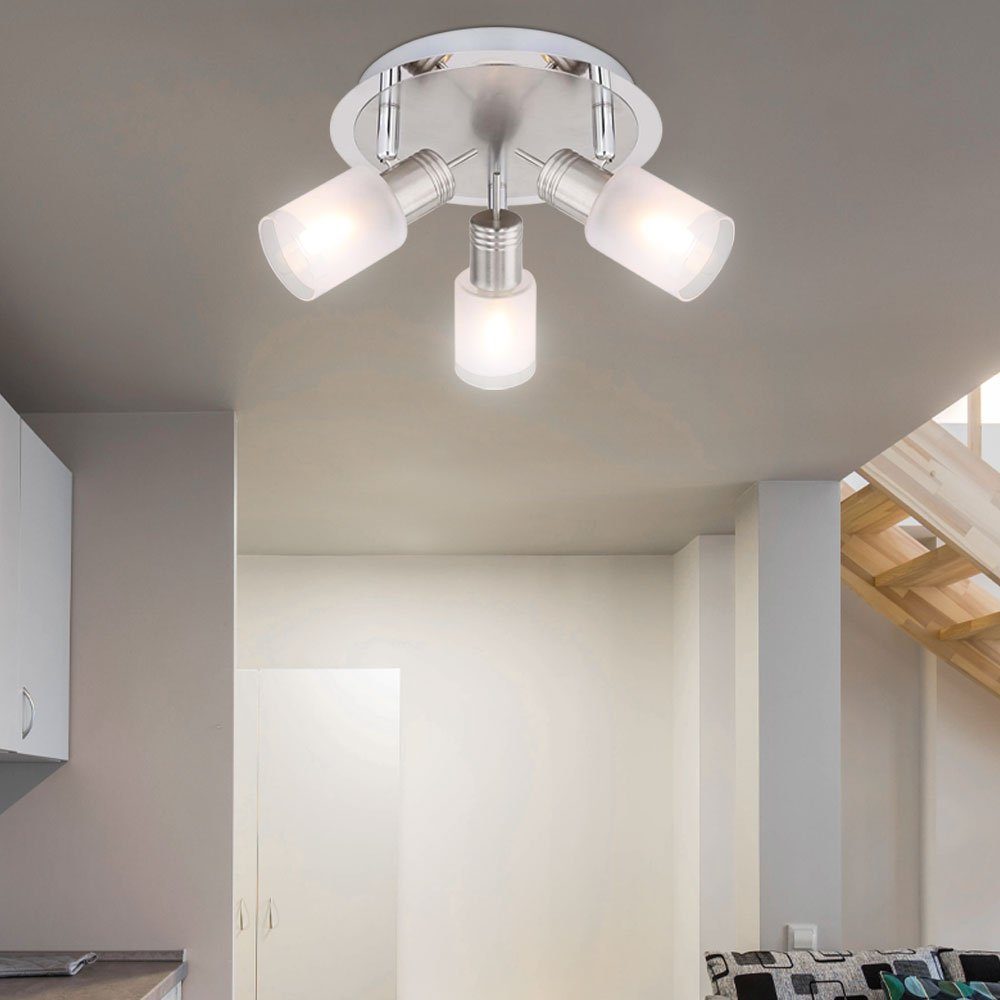 etc-shop LED Deckenspot, Leuchtmittel inklusive, Warmweiß, LED Deckenleuchte Wohnzimmerleuchte Deckenlampe verstellbar