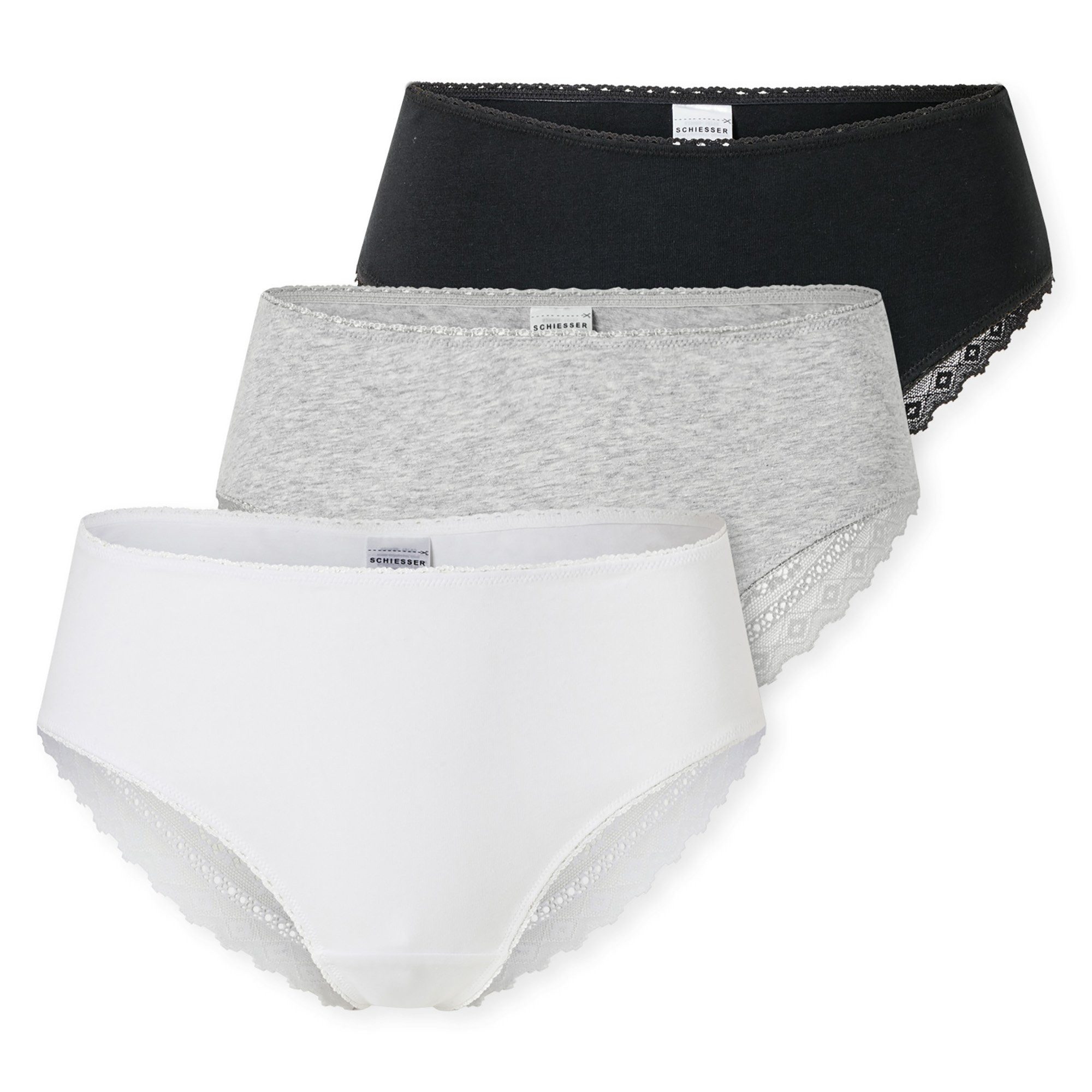 Slip Damen Slip 3er Pack Baumwolle