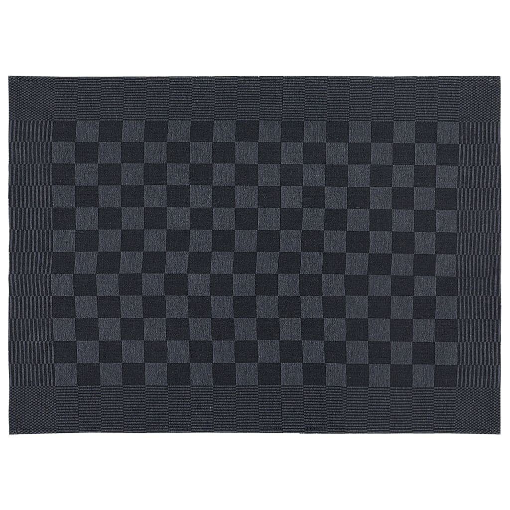 vidaXL Grau Schwarz Handtuch-Set und Handtuch 10-tlg Baumwolle
