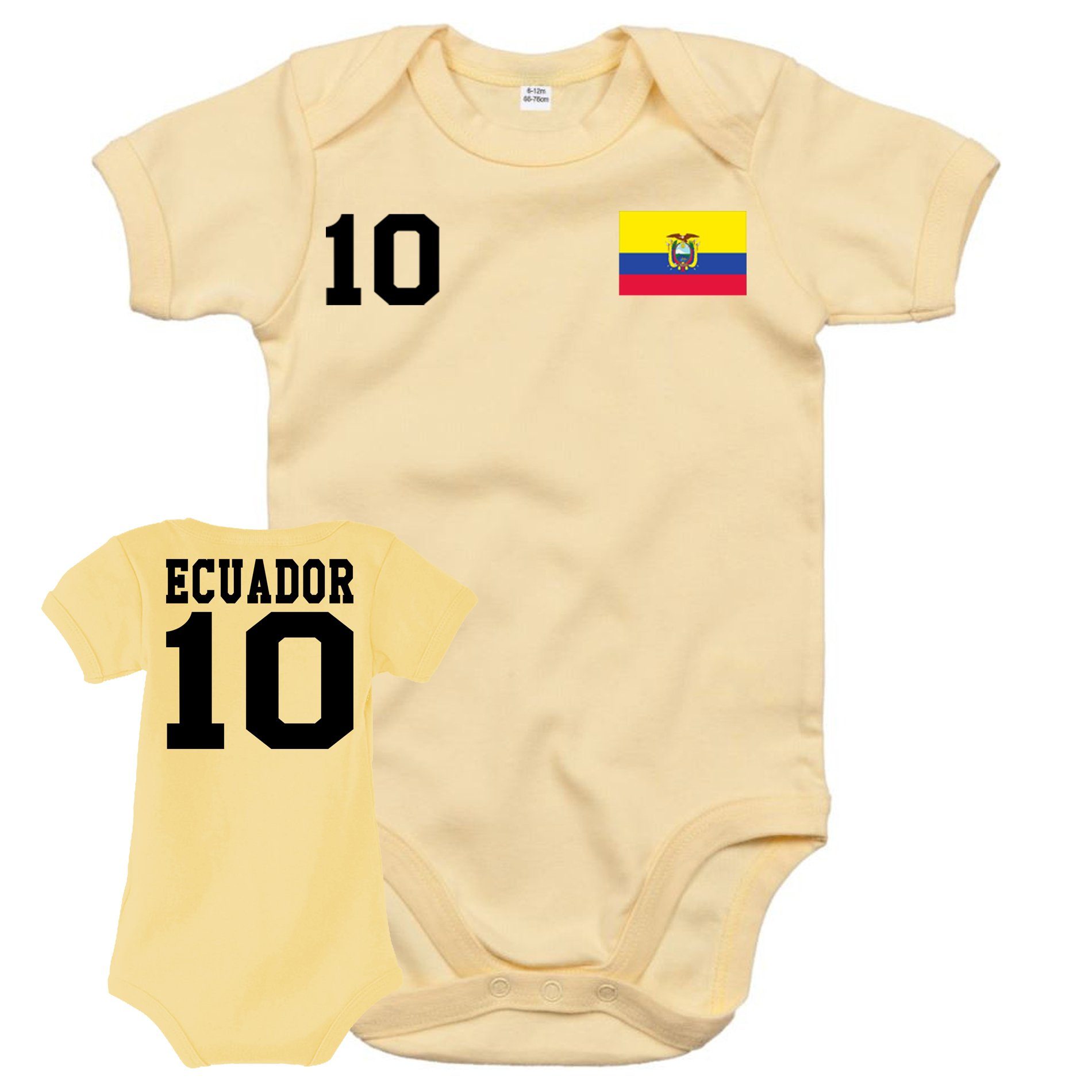 Trikot Baby Weltmeister Ecuador Kinder Sport Handball Fußball & Copa Strampler Blondie Brownie
