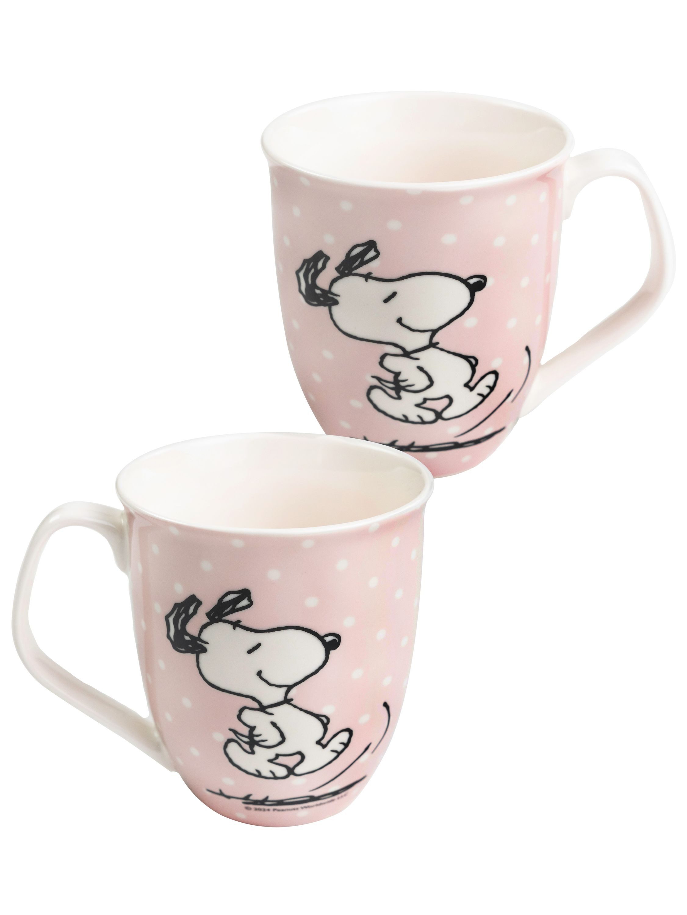 Tasse The Peanuts Snoopy Kaffeetasse mit Punkten Becher Keramik 280 ml