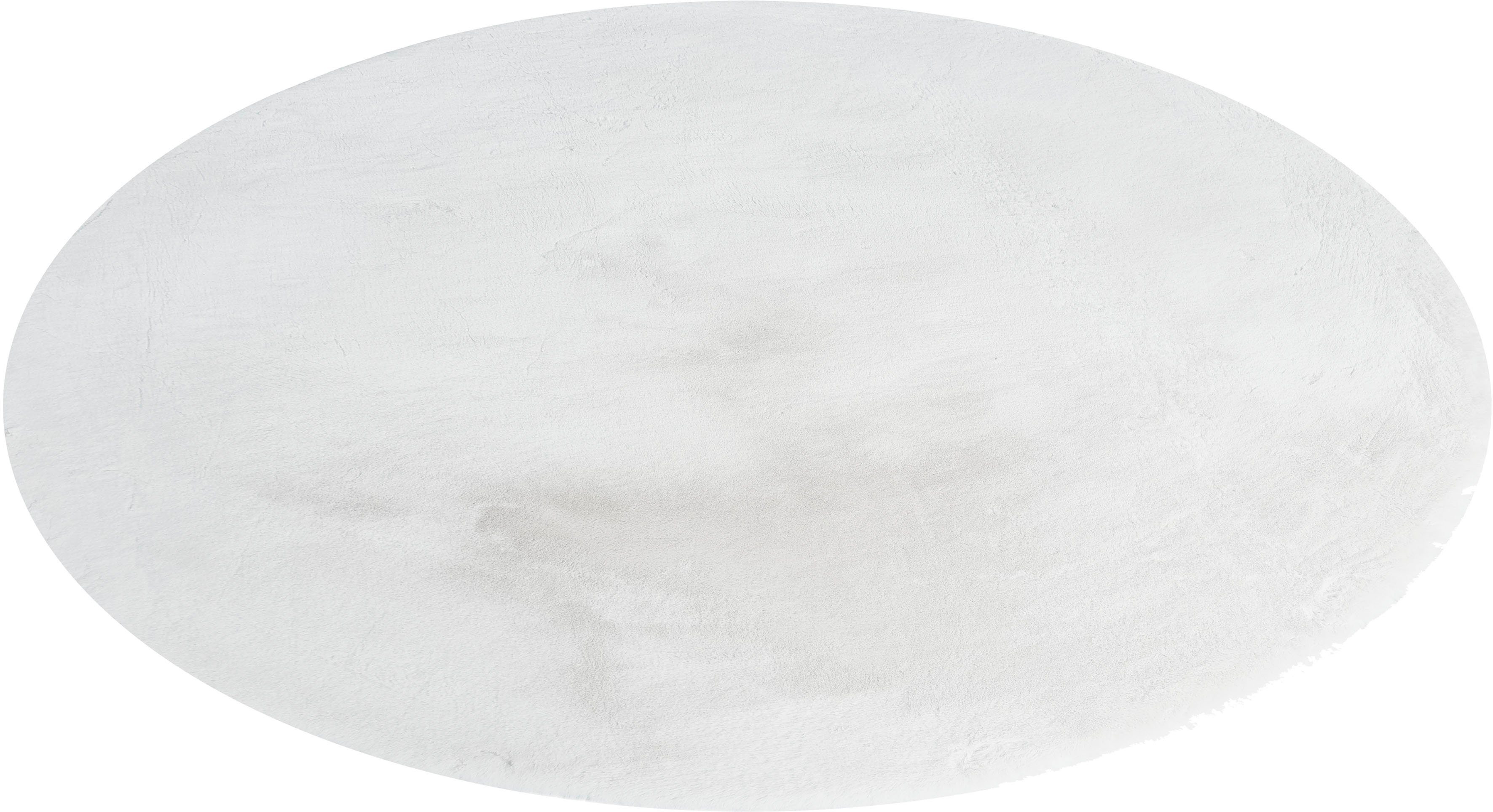 OTTO home Fellteppich Rabbit, Kunstfell, Kaninchenfell-Haptik, Microfaser, rund, Höhe: 42 mm, besonders hoch und flauschig, Wohnzimmer, Schlafzimmer, Kinderzimmer