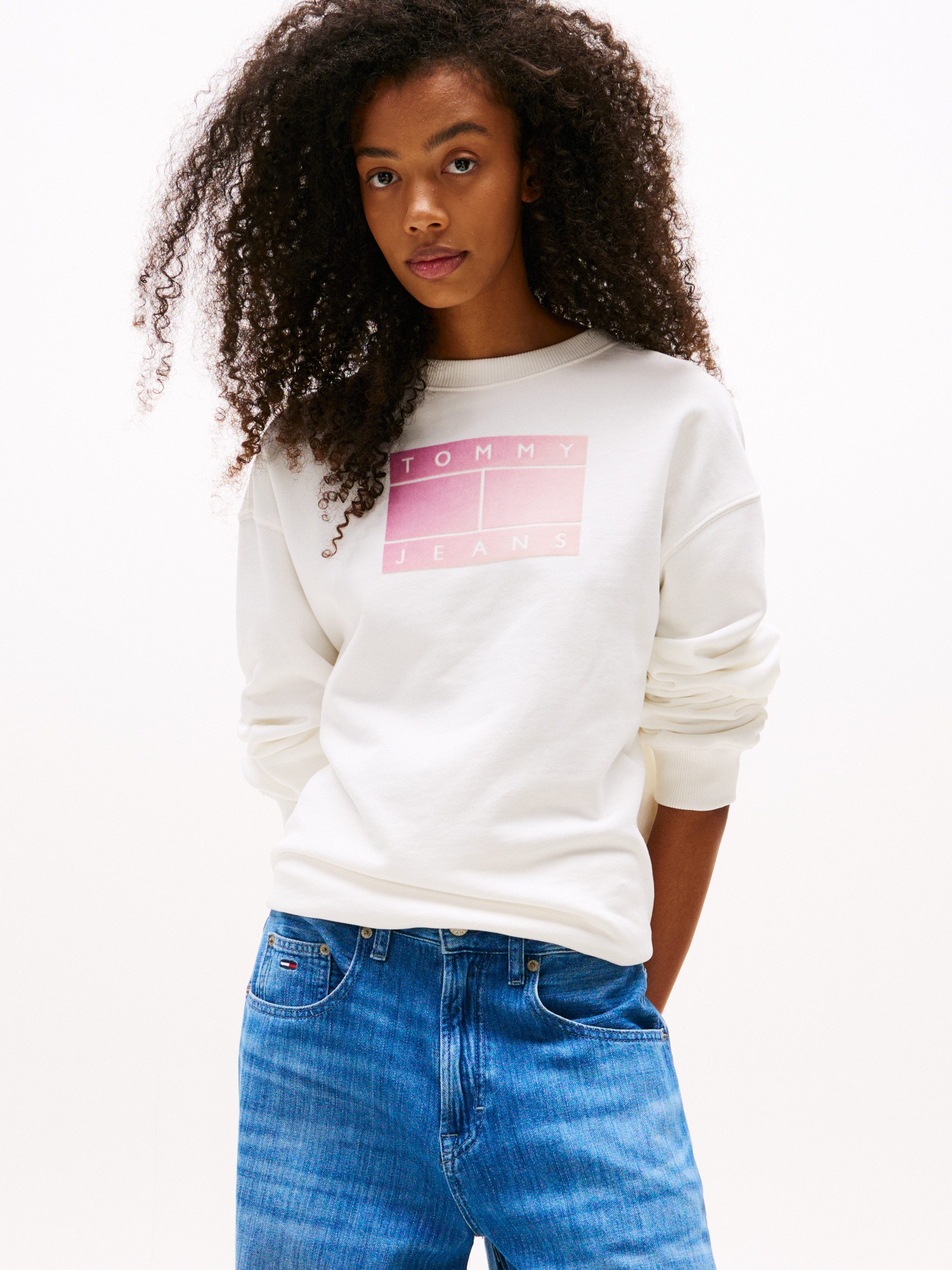 Tommy Jeans Sweatshirt TJW RLX GRADIENT FLAG CREW günstig online kaufen