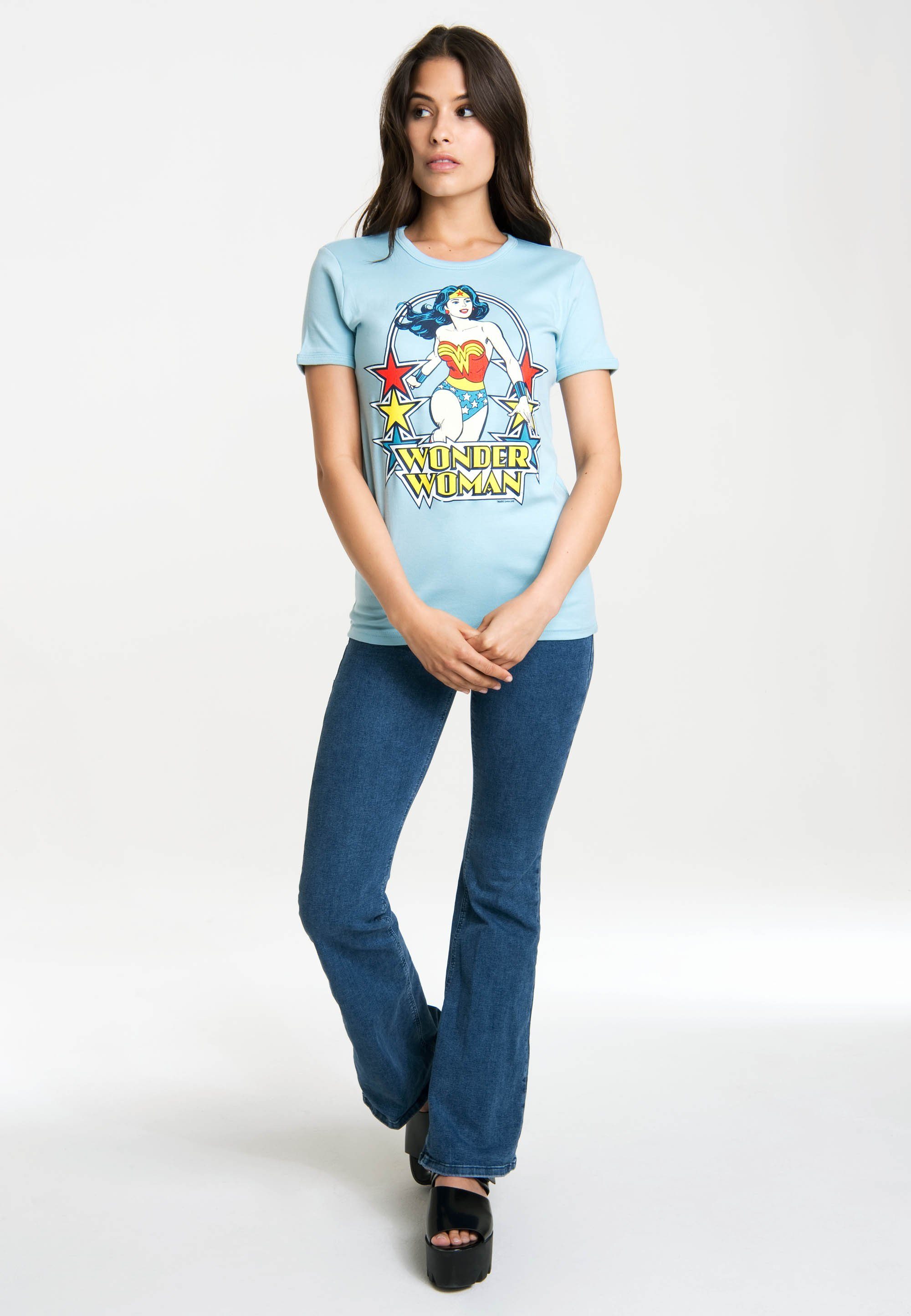 mit Originaldesign Woman lizenziertem Wonder Stars T-Shirt – LOGOSHIRT