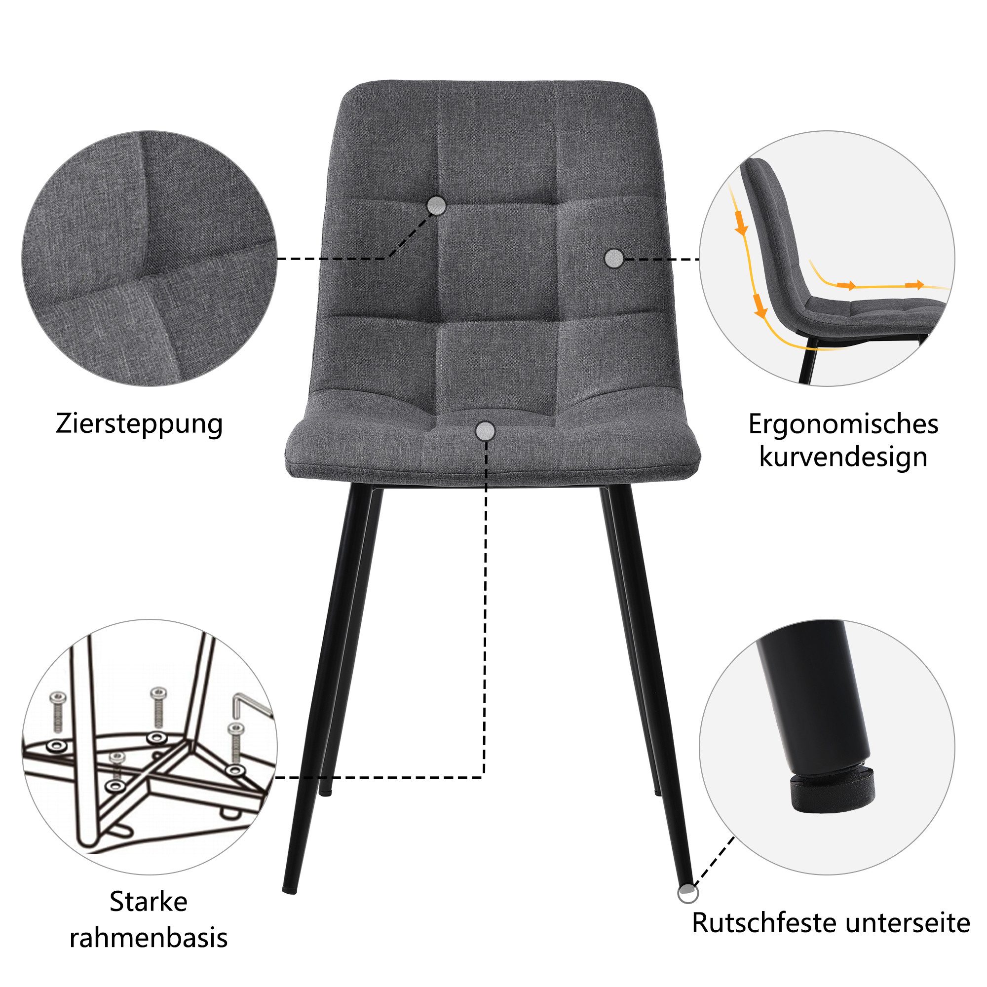 i@home Essgruppe Esstisch mit 4 Stühlen günstig online kaufen