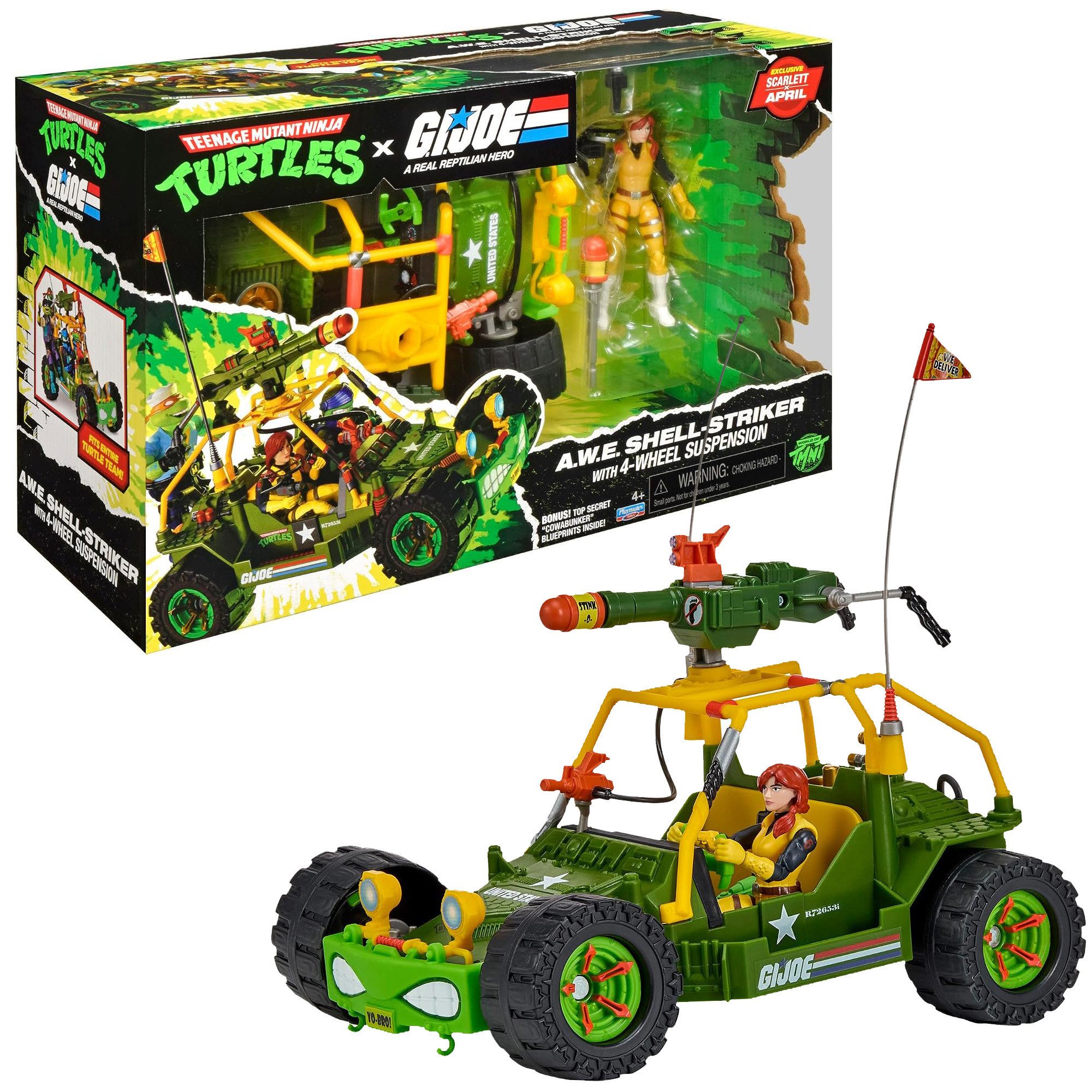 Playmates Toys Actionfigur Teenage Mutant Ninja Turtles x G.I. Joe, ca. 12 cm Action Figur mit Zubehör