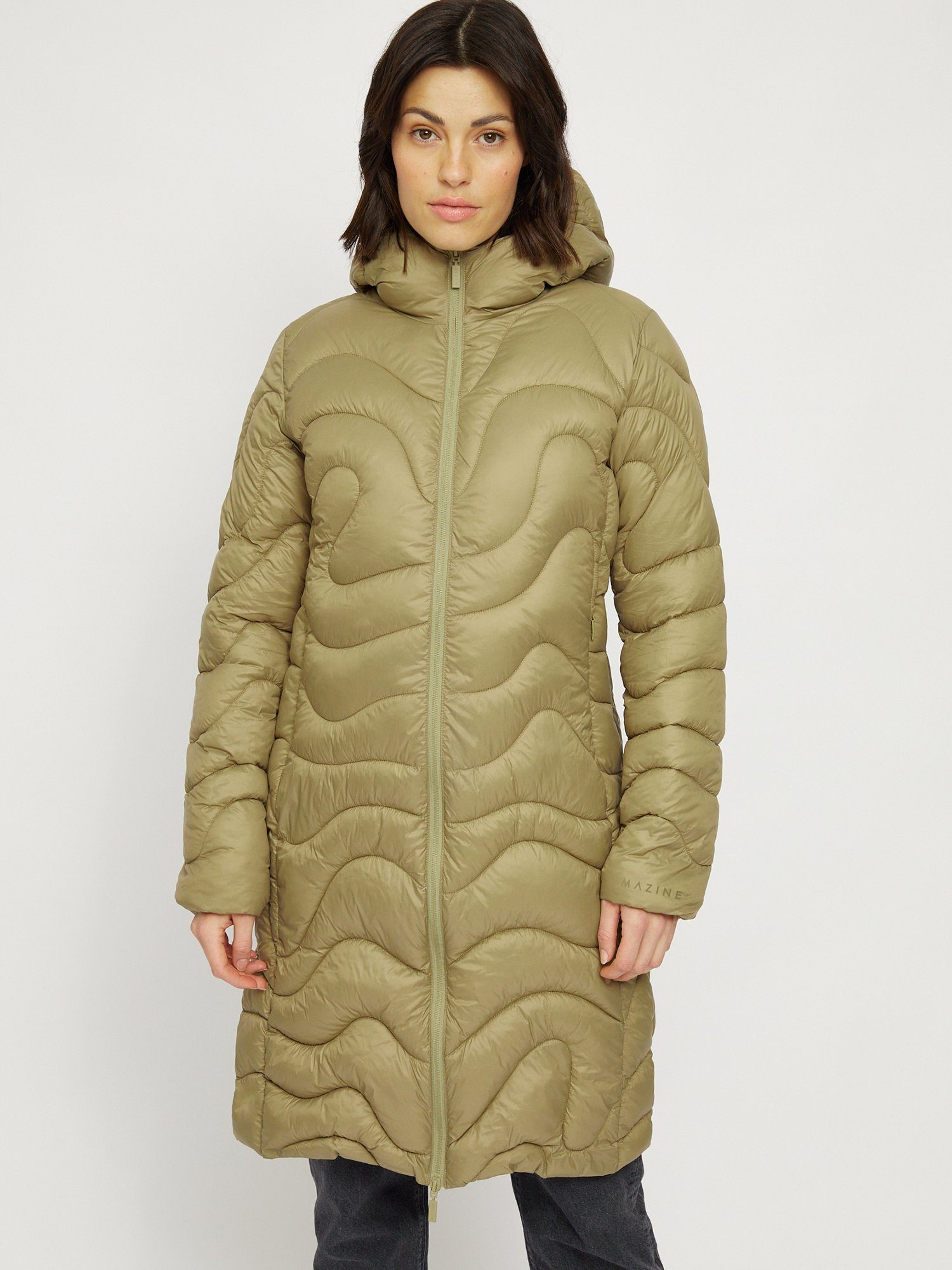 MAZINE Winterjacke warm moss Padded gefüttert Light Aska Coat