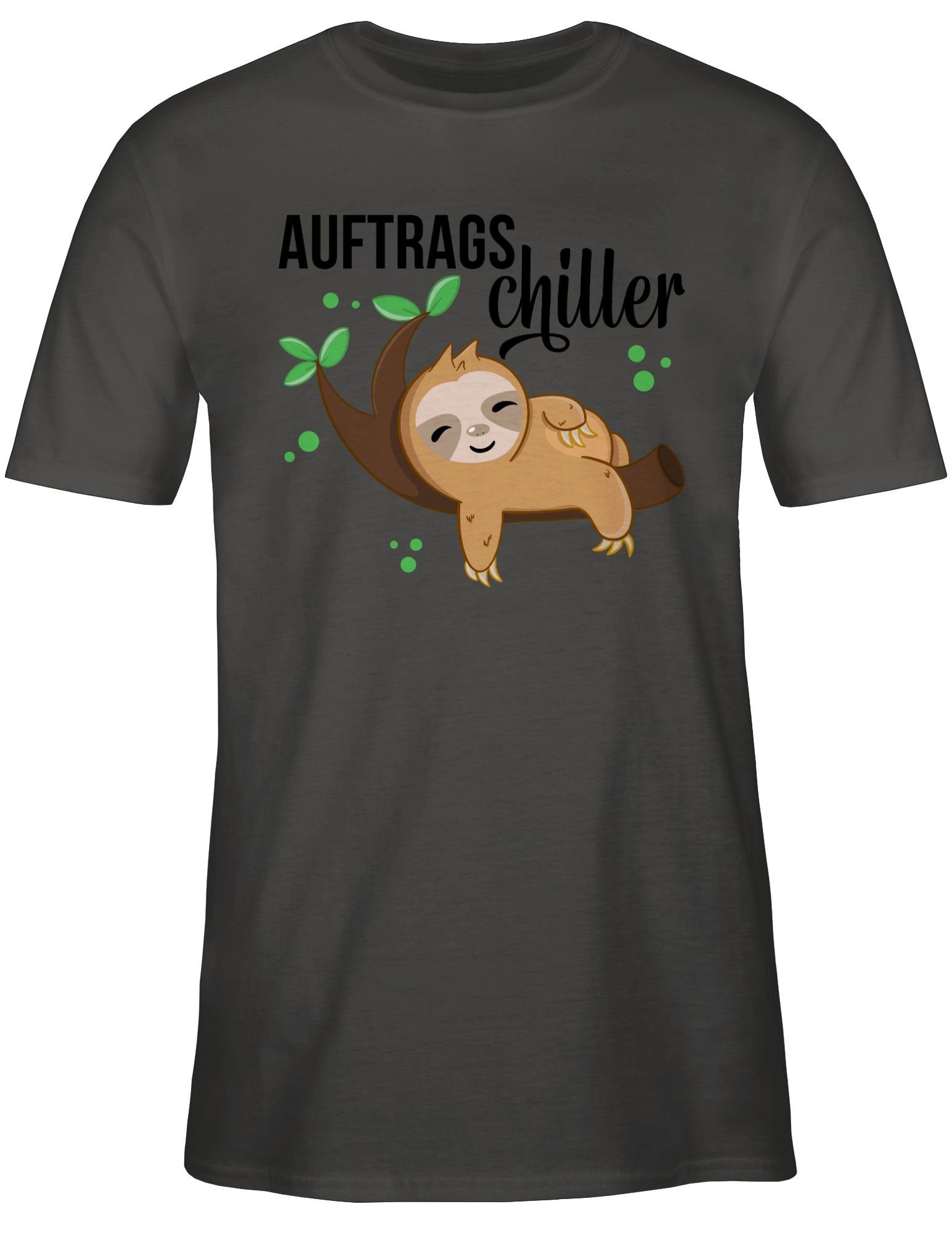 Shirtracer T-Shirt Auftragschiller mit Faultier schwarz Tiere Zubehör