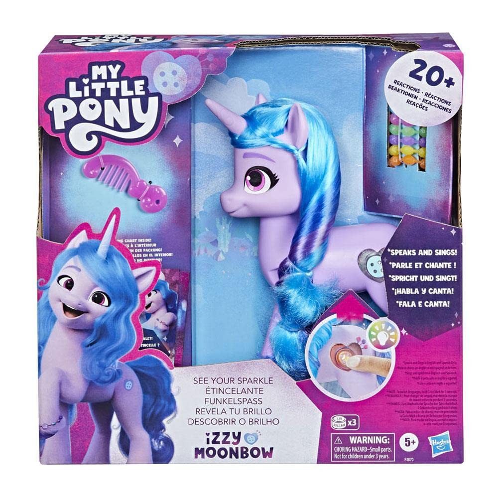 Hasbro My Little Pony – Mit Huf und Herz Funkelspaß Izzy Moonbow F3870 Konstruktionsspielsteine