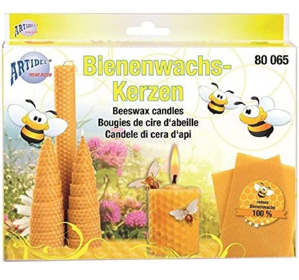 CREARTEC Bienenwachskerze Bienenwachs-Kerzen Set (12-tlg) günstig online kaufen