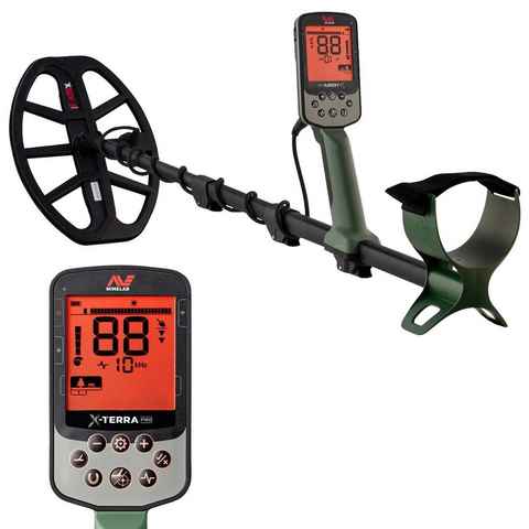 Minelab Metalldetektor Minelab X-Terra Pro, wasserdicht, 4 Frequenzen, Große 30x23cm V12X DoppelD Suchspule