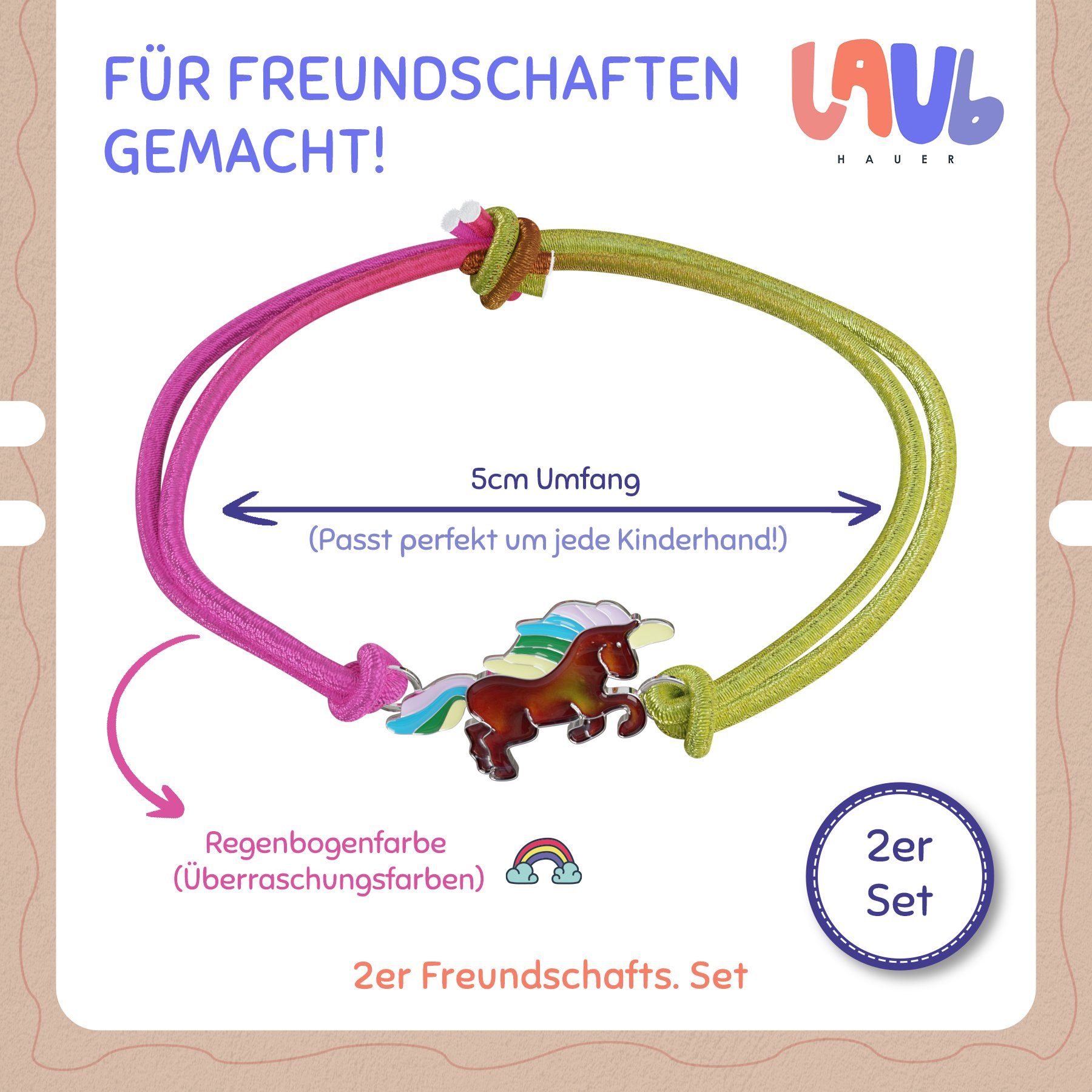 Laubhauer Armband Set Stimmungsarmband Pferd Einhorn günstig online kaufen