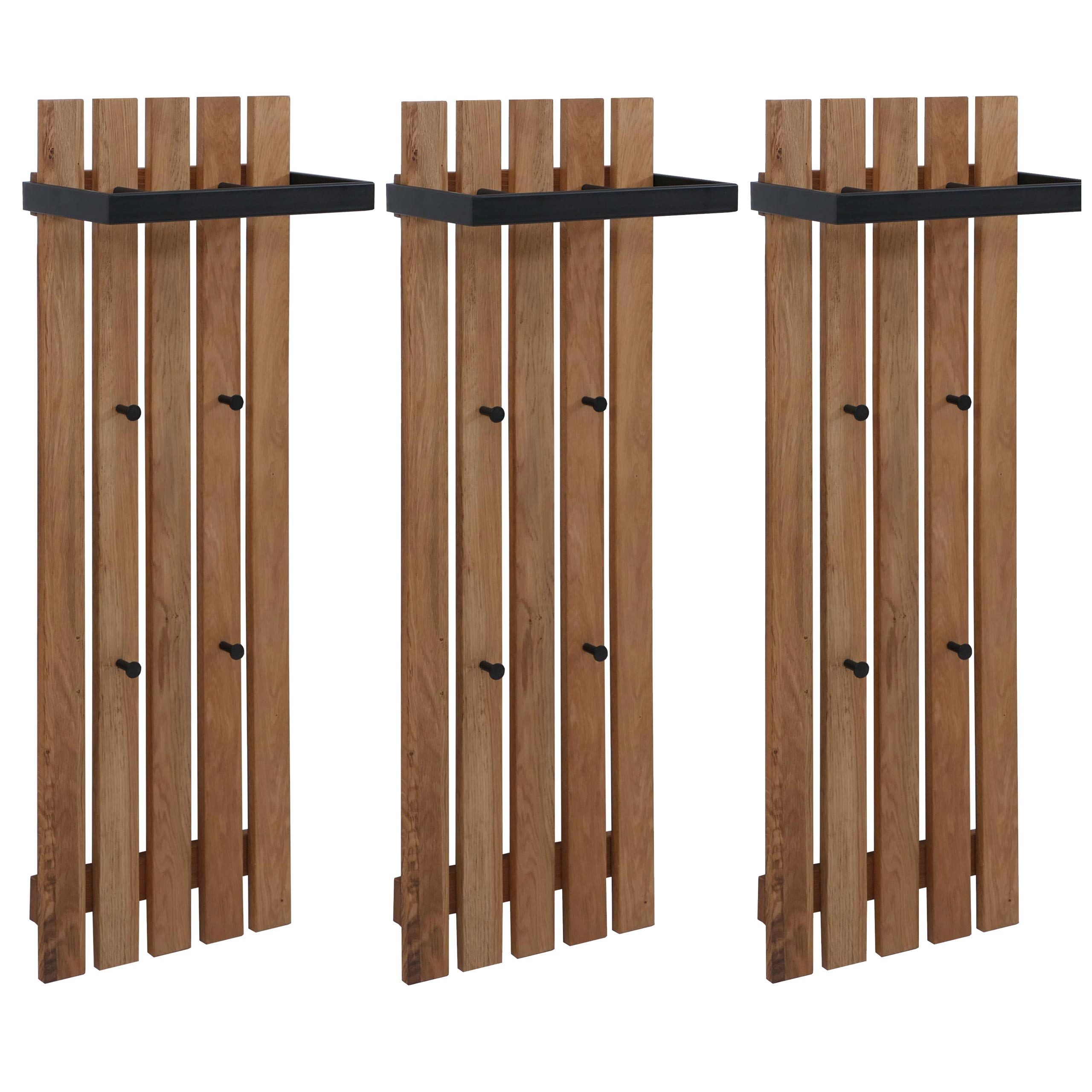 MCW Wandgarderobe MCW-P57-Ga-3, Beliebig erweiterbar, Mit 4 Haken pro Paneel