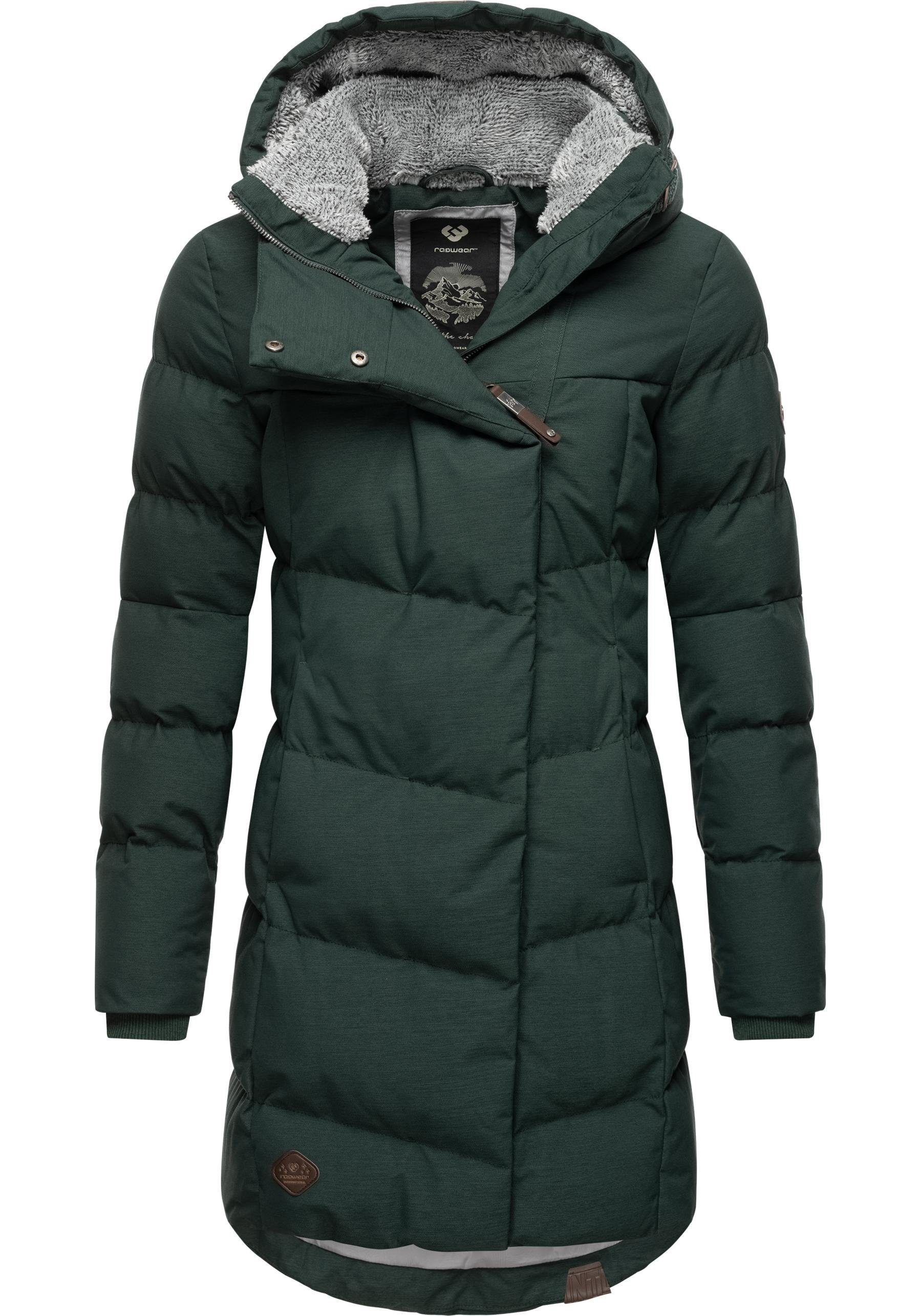 Ragwear Wintermantel Pavla stylischer Winterparka mit Teddyfutter und Kapuze