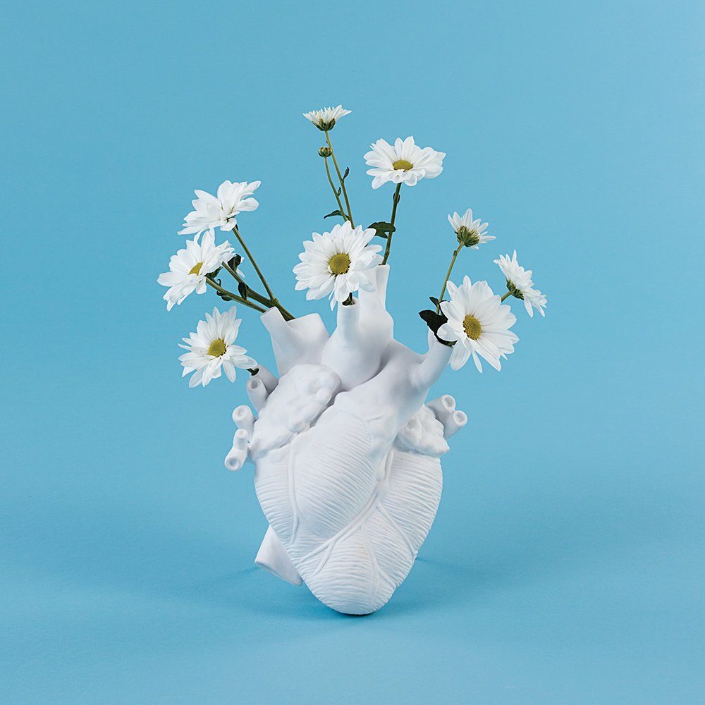 Seletti Tischleuchte Heart & Vase Weiß