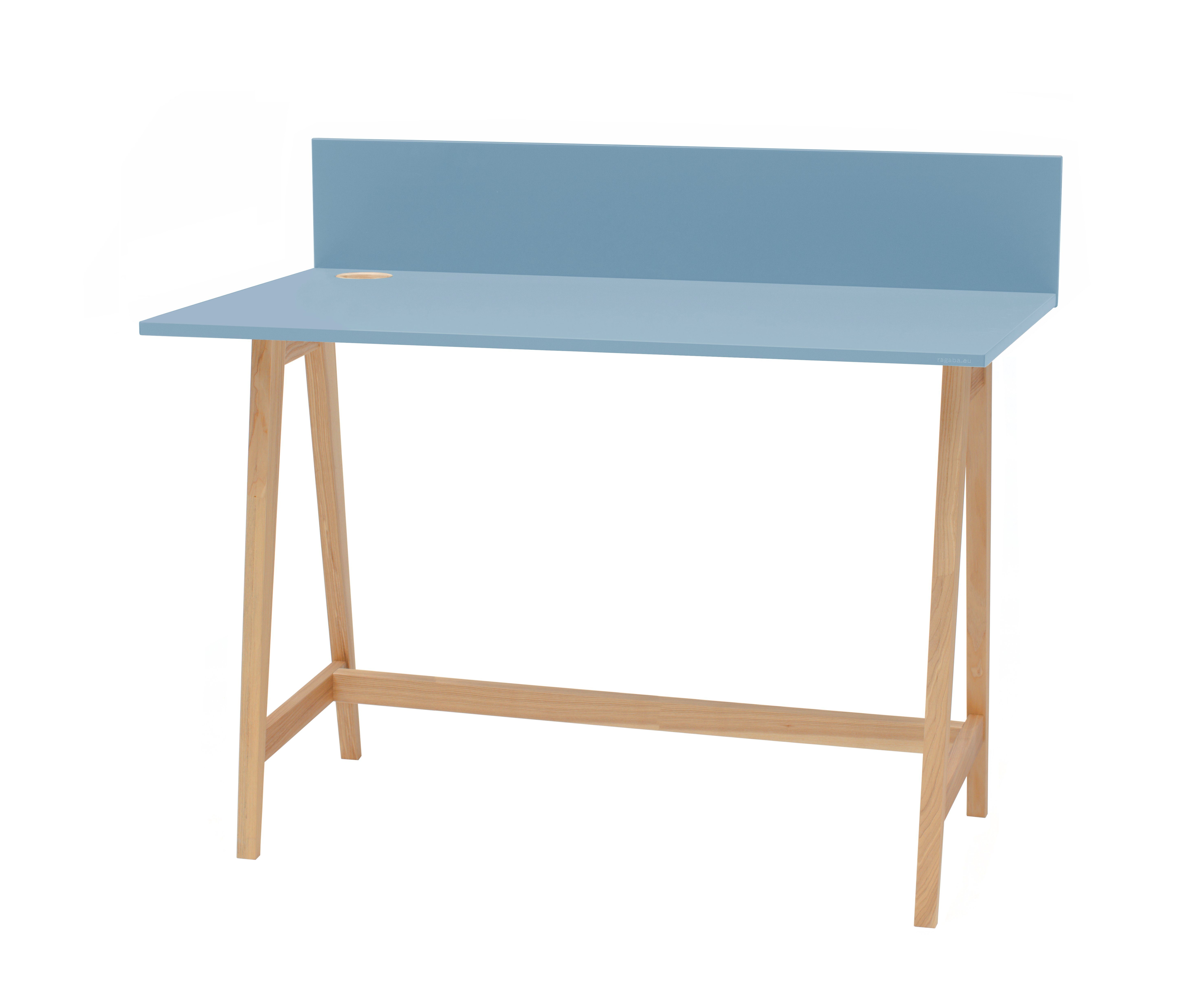 Siblo Schreibtisch Kinderschreibtisch Tony - Bunter Schreibtisch - ohne Schublade - Kinderzimmer - MDF-Platte - Eschenholz (Kinderschreibtisch Tony ohne Schublade) Hellblau