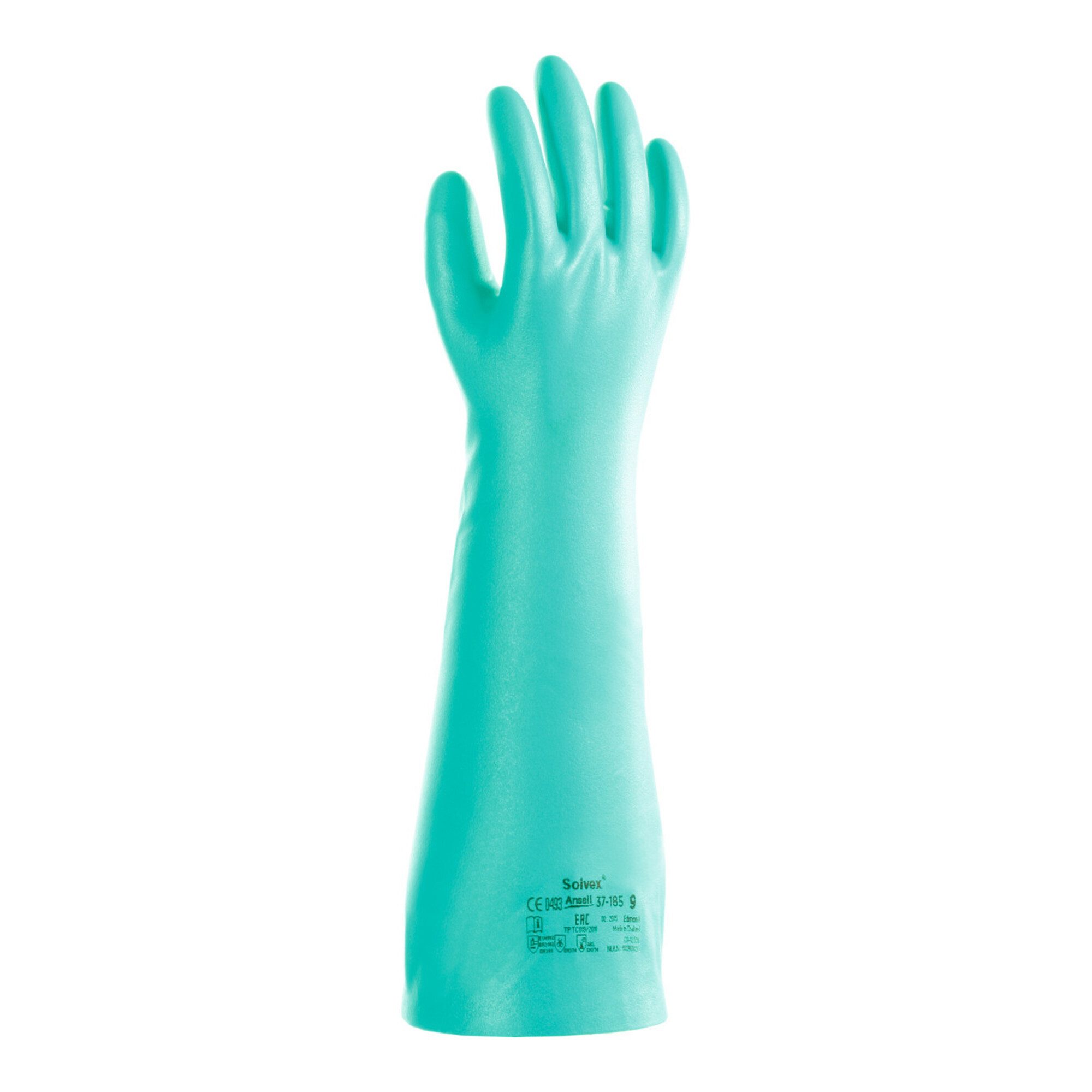 ANSELL Chemikalien-Schutzhandschuhe Ansell Chemikalienschutz-Handschuh-Paar AlphaTec Solvex 37-185, Handsc