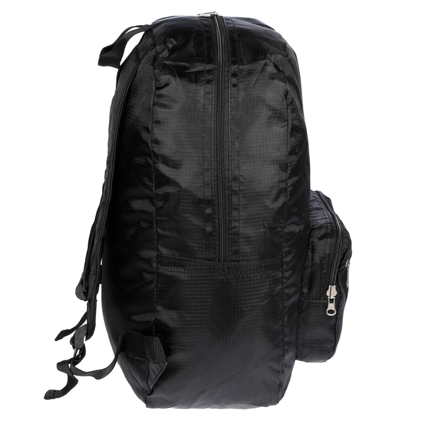 Christian Wippermann Umhängetasche 30 Liter Faltbarer Rucksack Schwarz Herren Damen Outdoor, Trecking Reisen Nylon
