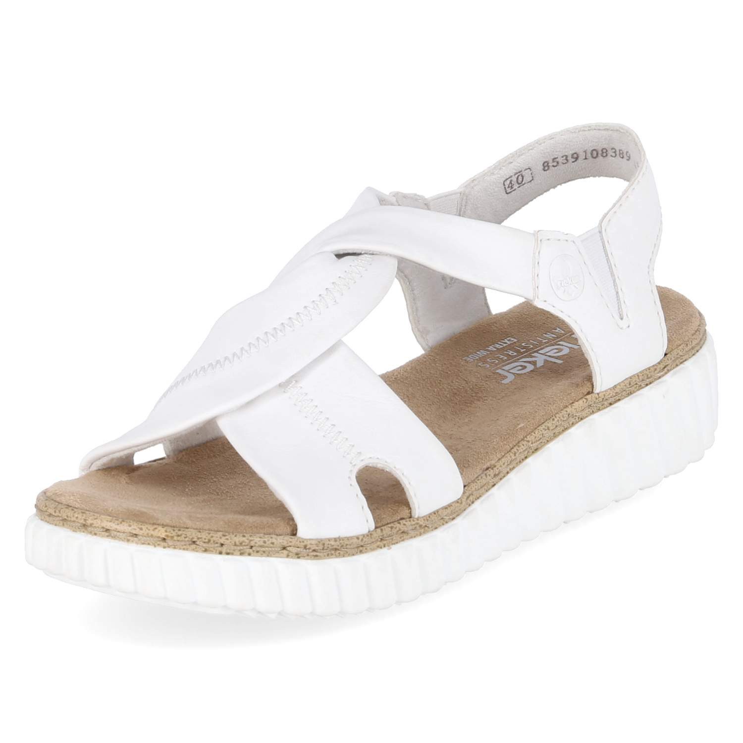 Rieker Rieker 63261-80 Damen Synthetik weiss Sandalette günstig online kaufen