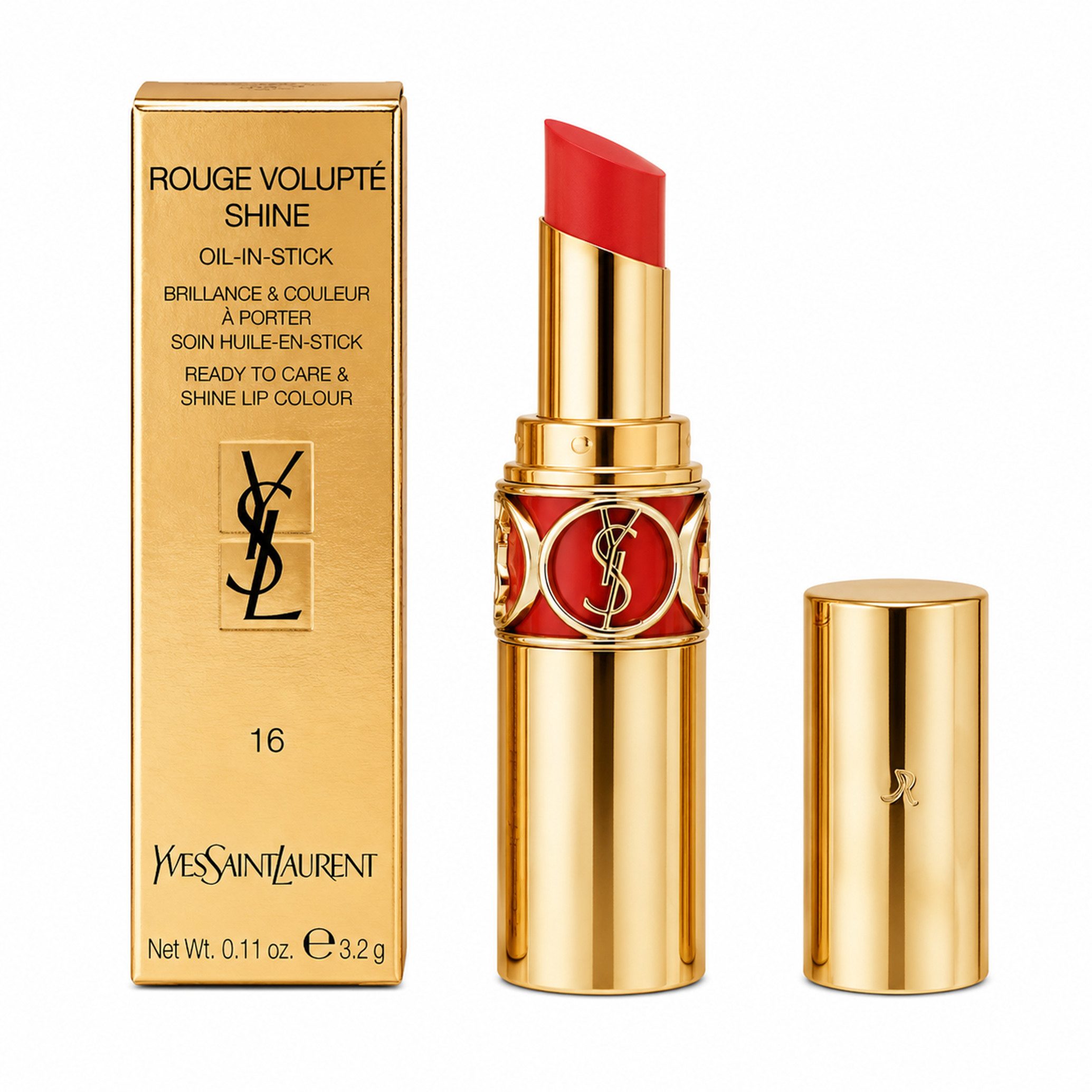 YVES SAINT LAURENT Lippenstift Yves Saint Laurent Rouge Volupte 16 Orange Majorelle Lipstick 3,2 g