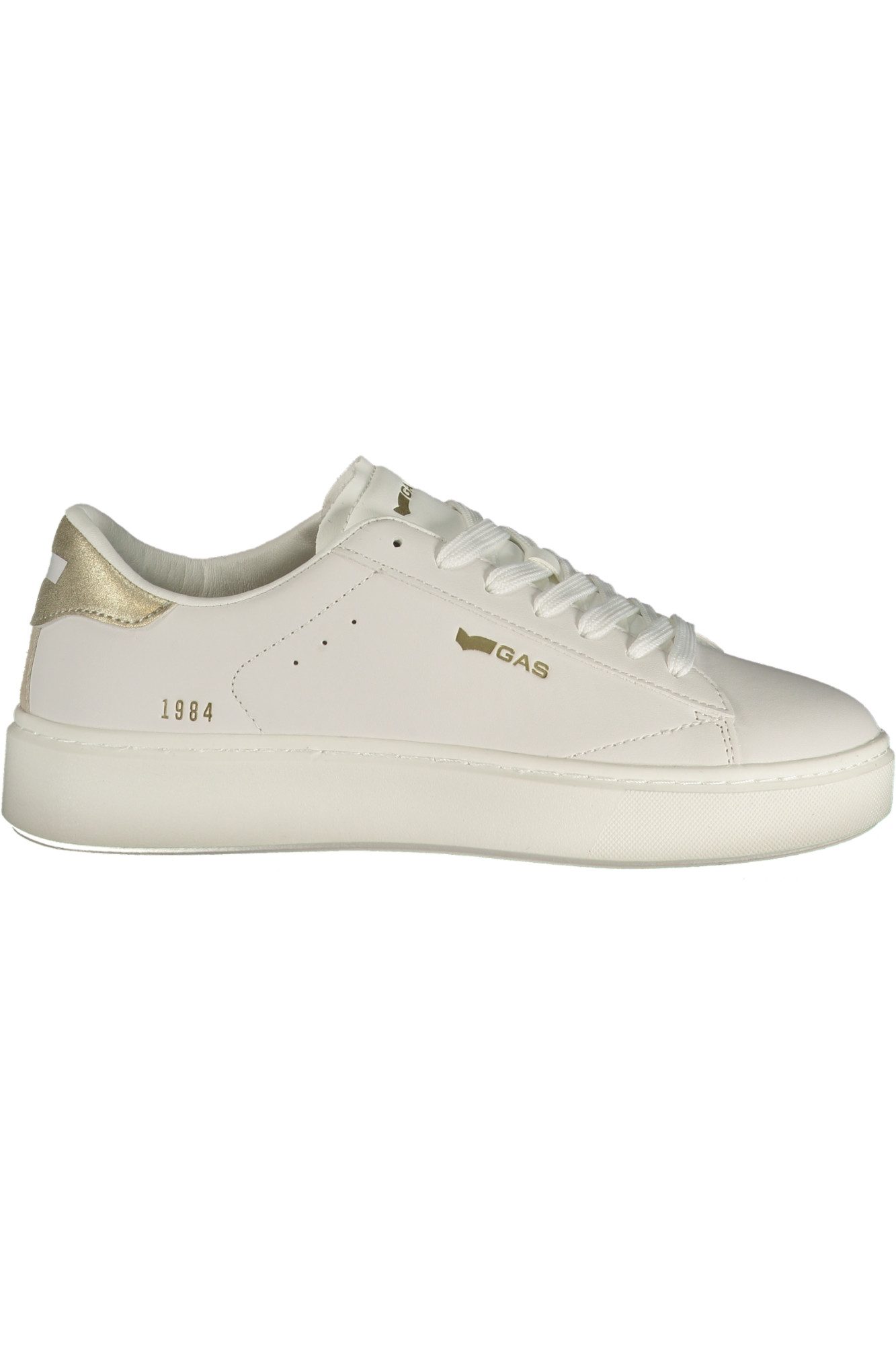 GAS Sneaker Eleganter Damensportschuh in Weiß mit goldenen