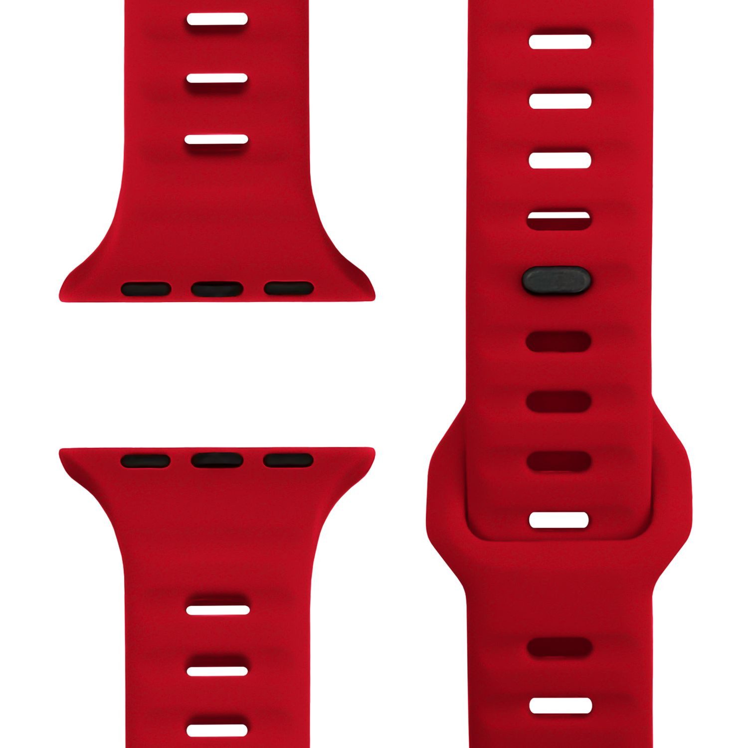 Nalia Smartwatch-Armband Apple Watch 49mm/46/45/44/42(Serie 1-3), Silikon E günstig online kaufen