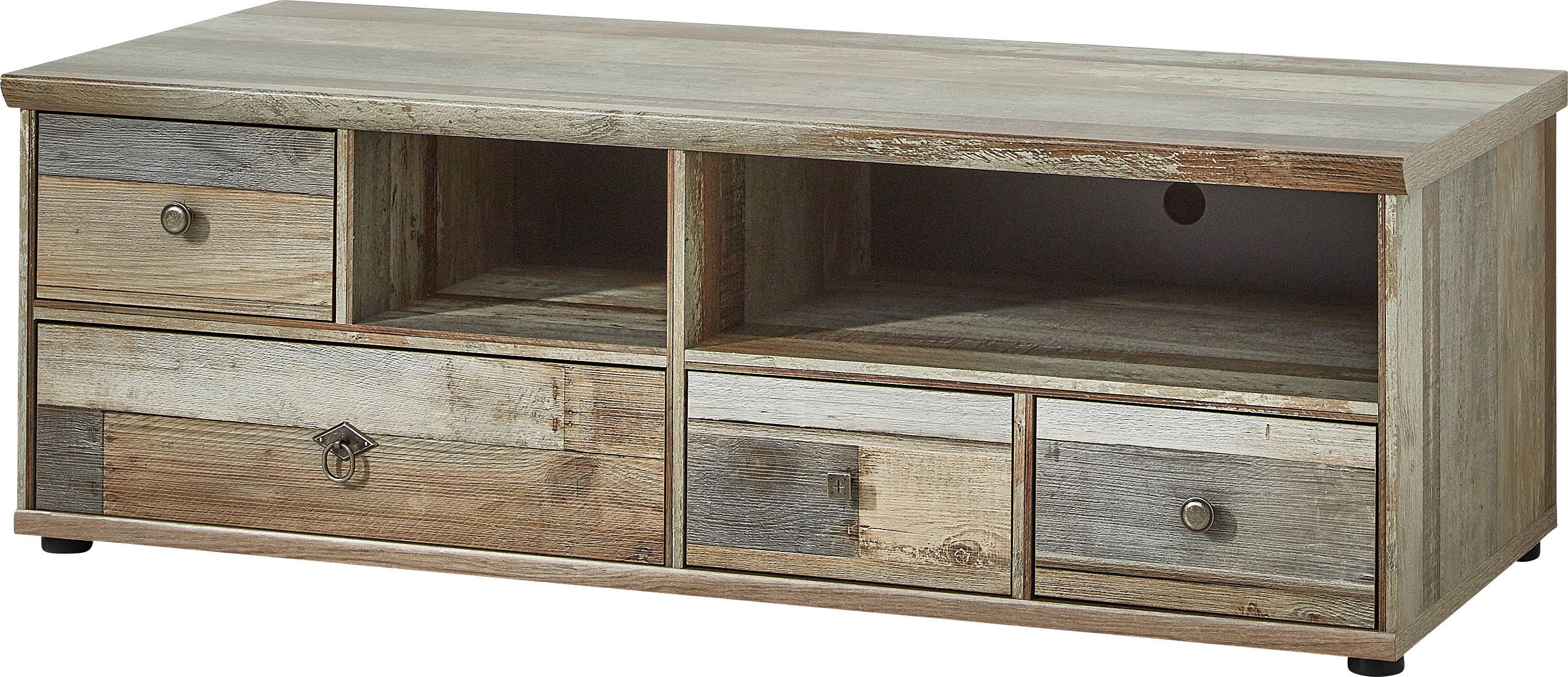 Innostyle Lowboard BONANZA (1 St), 4 Schubladen, 2 Fächer, 1 Kabeldurchlass, ABS Kantenschutz