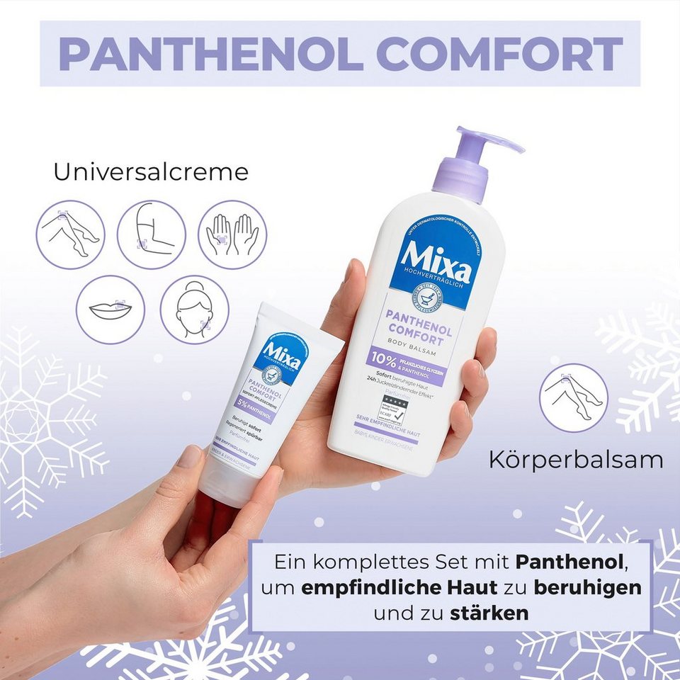 Mixa Körpercreme Panthenol Comfort Pflege-Duo Set Set, 2-tlg., sensitive  Pflege