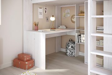 Parisot Hochbett Higher inkl. Schrank, Schreibtisch und Regal