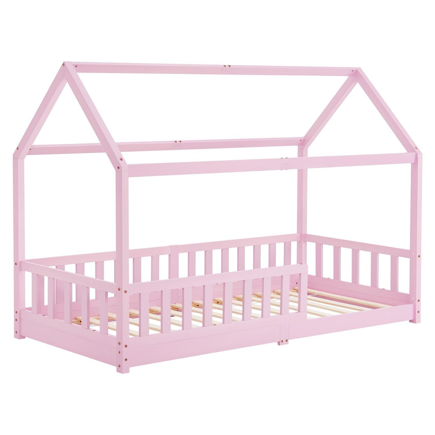 Juskys Kinderbett Marli, 90x200 cm, Hausoptik günstig online kaufen