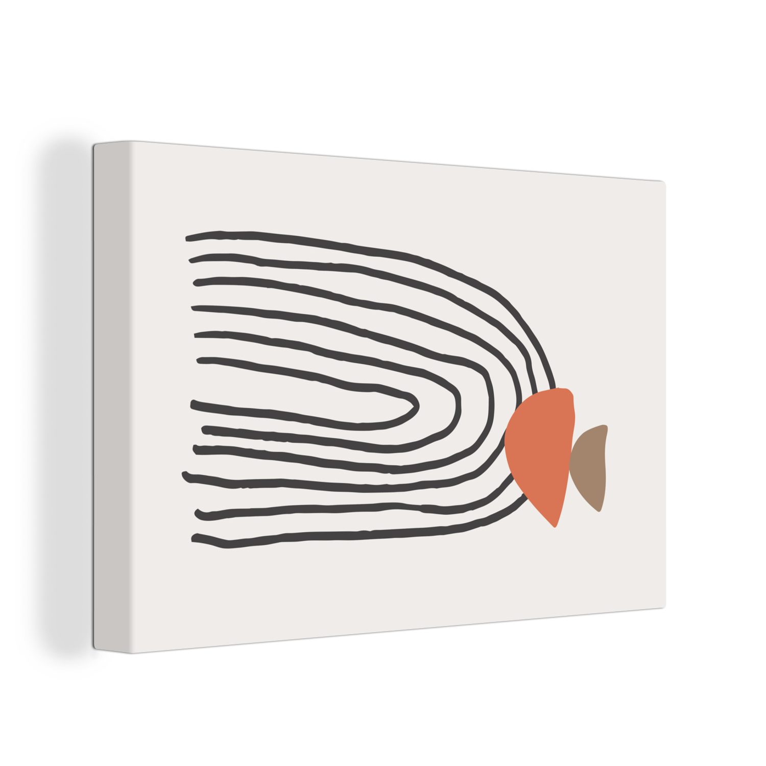 OneMillionCanvasses® Leinwandbild Sommer - Pastell - Schwarz, (1 St), Wandbild Leinwandbilder, Aufhängefertig, Wanddeko, 30x20 cm