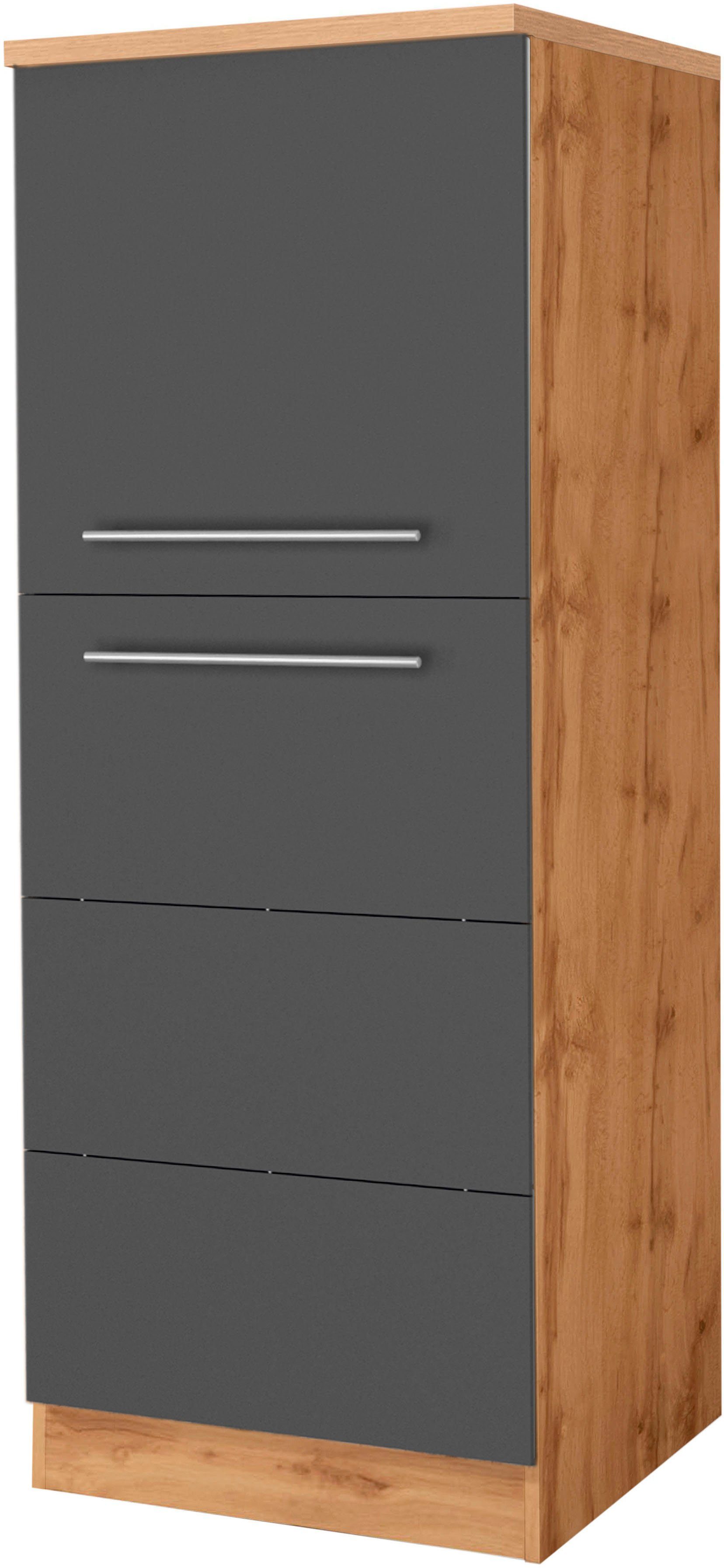 Kochstation Seitenschrank KS-Wien Breite 60 cm, Höhe 165 cm, Türanschlag wechselbar