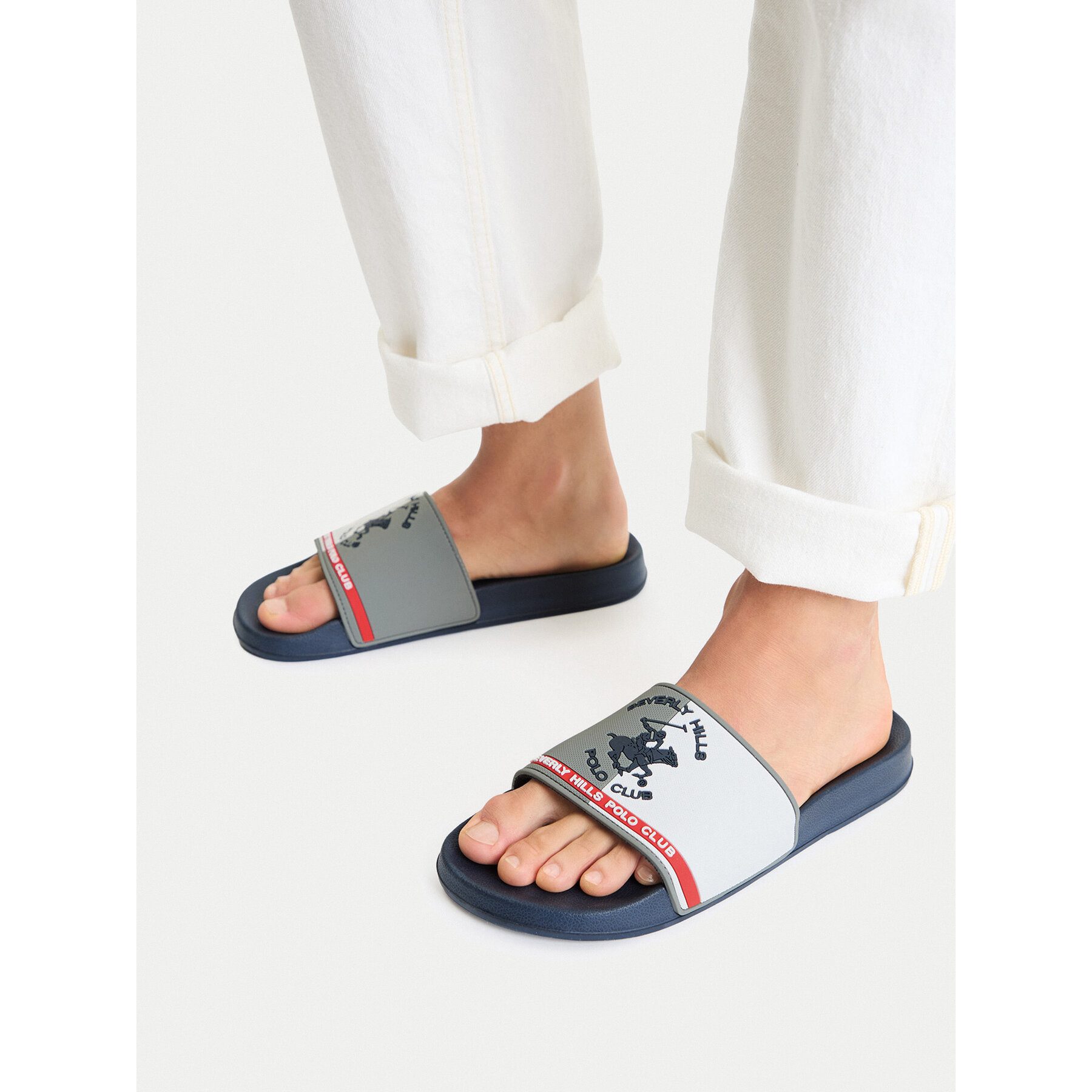 BEVERLY HILLS POLO CLUB Bunte Herren-Flip-Flops vom Beverly Hills Polo Club Badepantolette