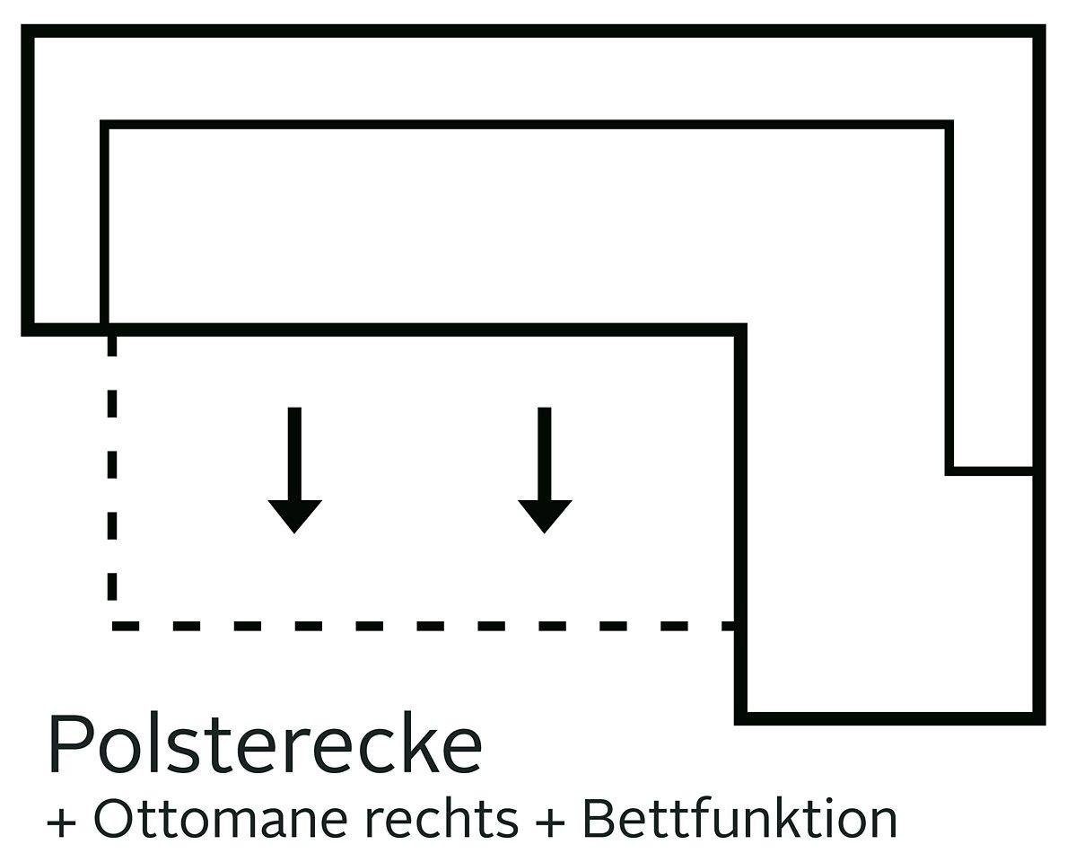 COTTA Ecksofa "Enterprise L-Form", mit Arm- & Kopfteilverstellung, wahlweis günstig online kaufen