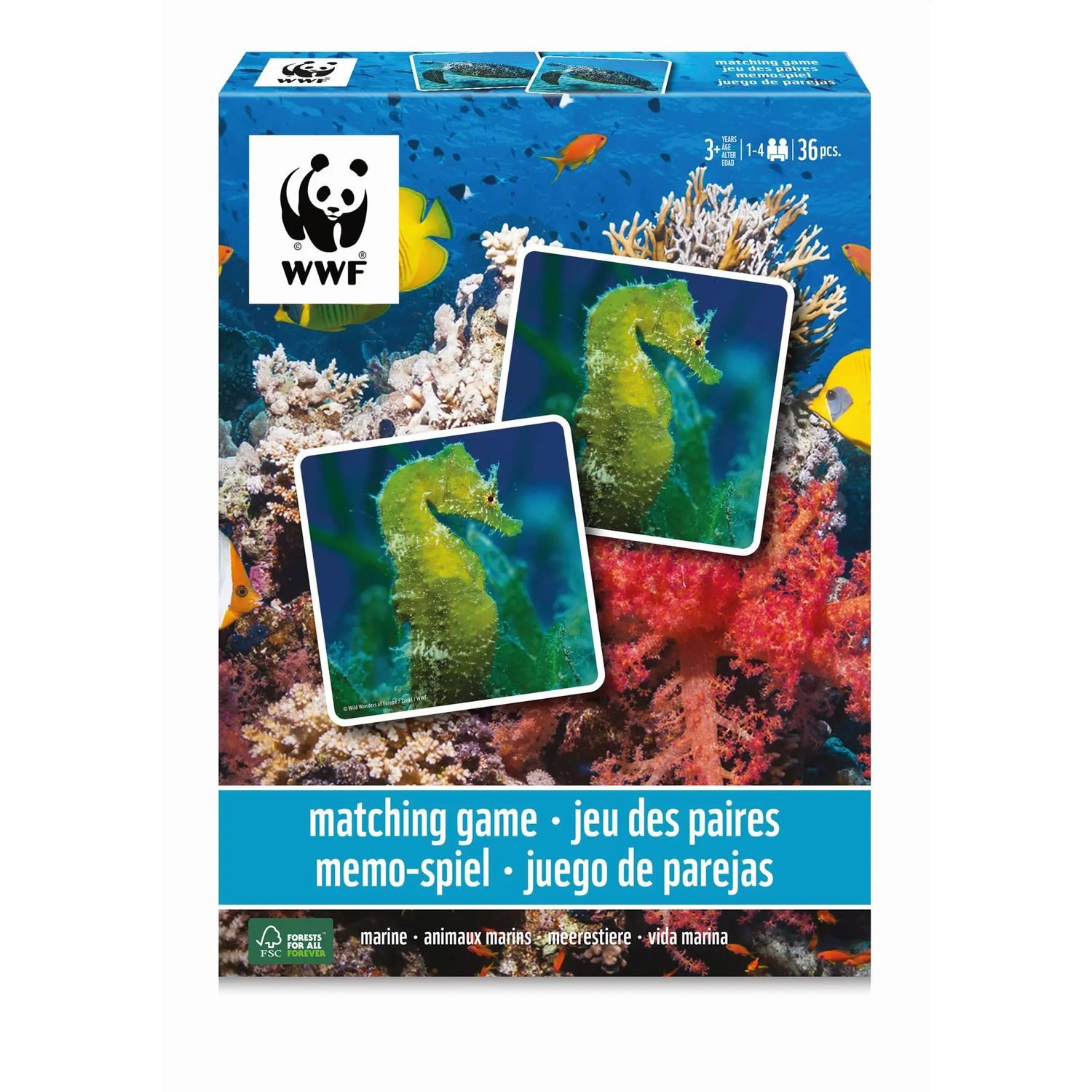 BrainBox Puzzle Ambassador - Memo Unterwasser, 36 Teile, 36 Puzzleteile