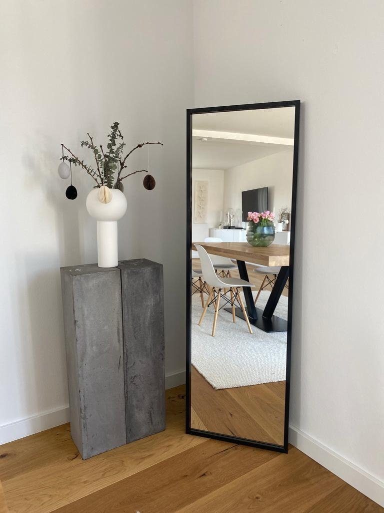 Your-Homestyle Wandspiegel Spiegel / Wandspiegel ca. 50 x 150 cm / 66 x 166  cm Glas Holz mit Rahmen 2 Größen weiß glänzend, schwarz, Eiche braun oder  Eiche Mirror, gerahmter Ganzkörperspiegel