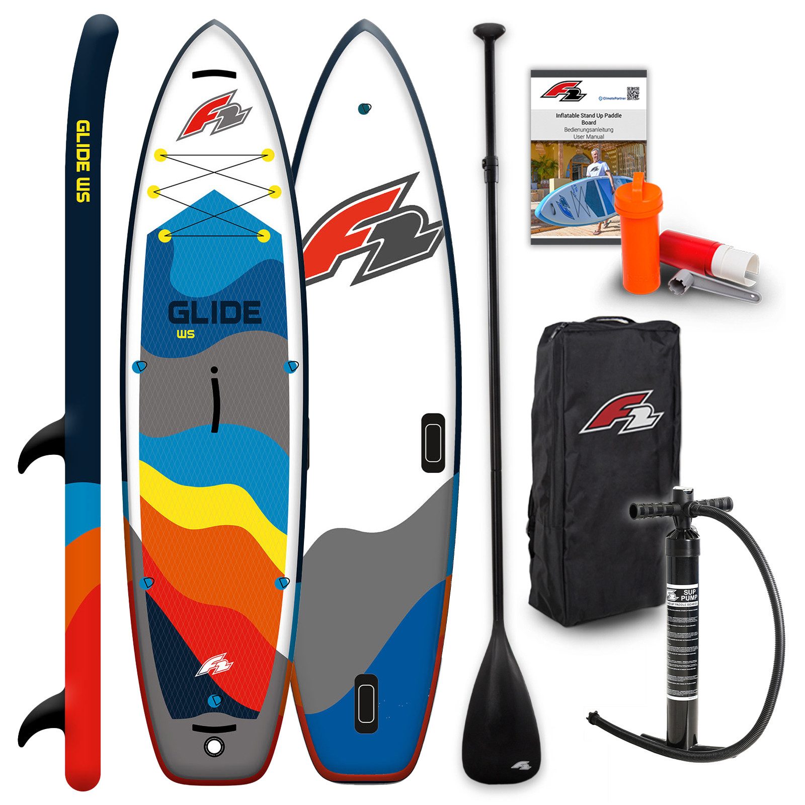 F2 SUP-Board F2 SUP Stand Up Paddle Board Glide WS 10'8'' Grau, Stand up paddle board