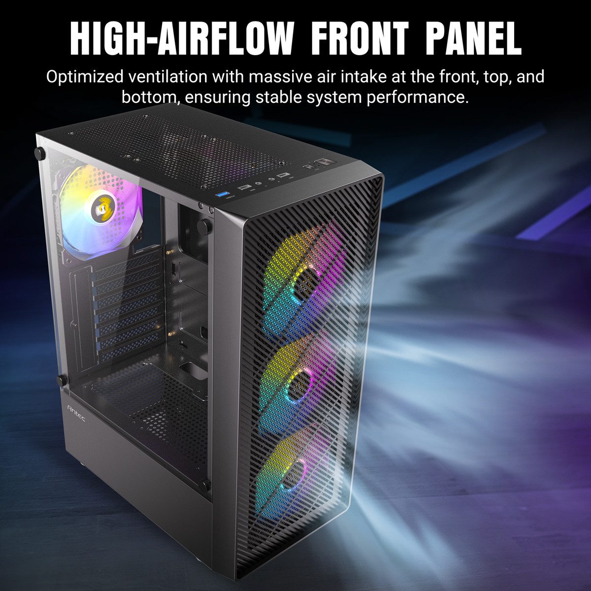 Antec PC-Gehäuse AX26 RGB Elite PC Gehäuse Midi Tower Gaming ATX