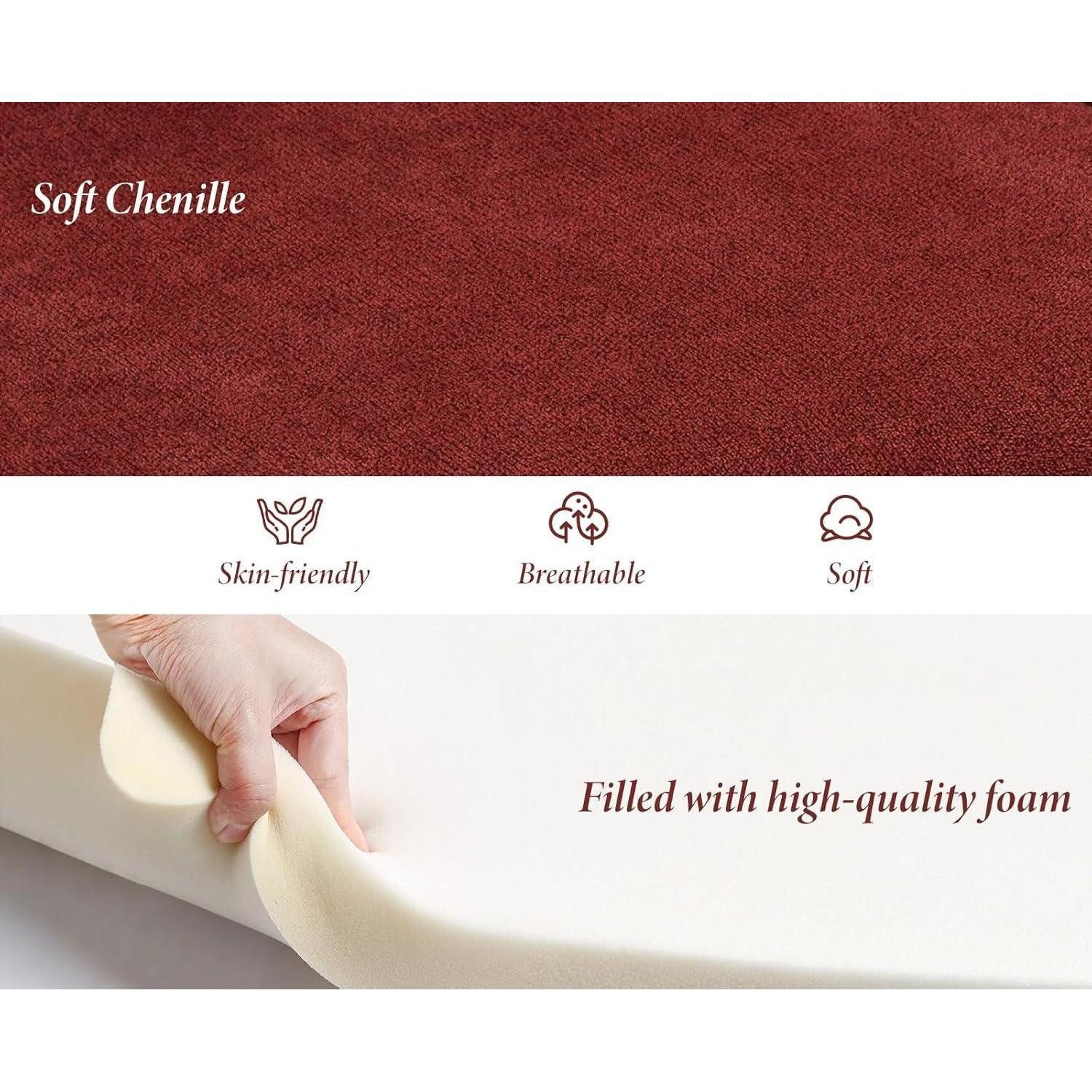 LuxusKollektion Loungesessel Sessel Loungesessel Ohrensessel Chenille Metallbeine Rot