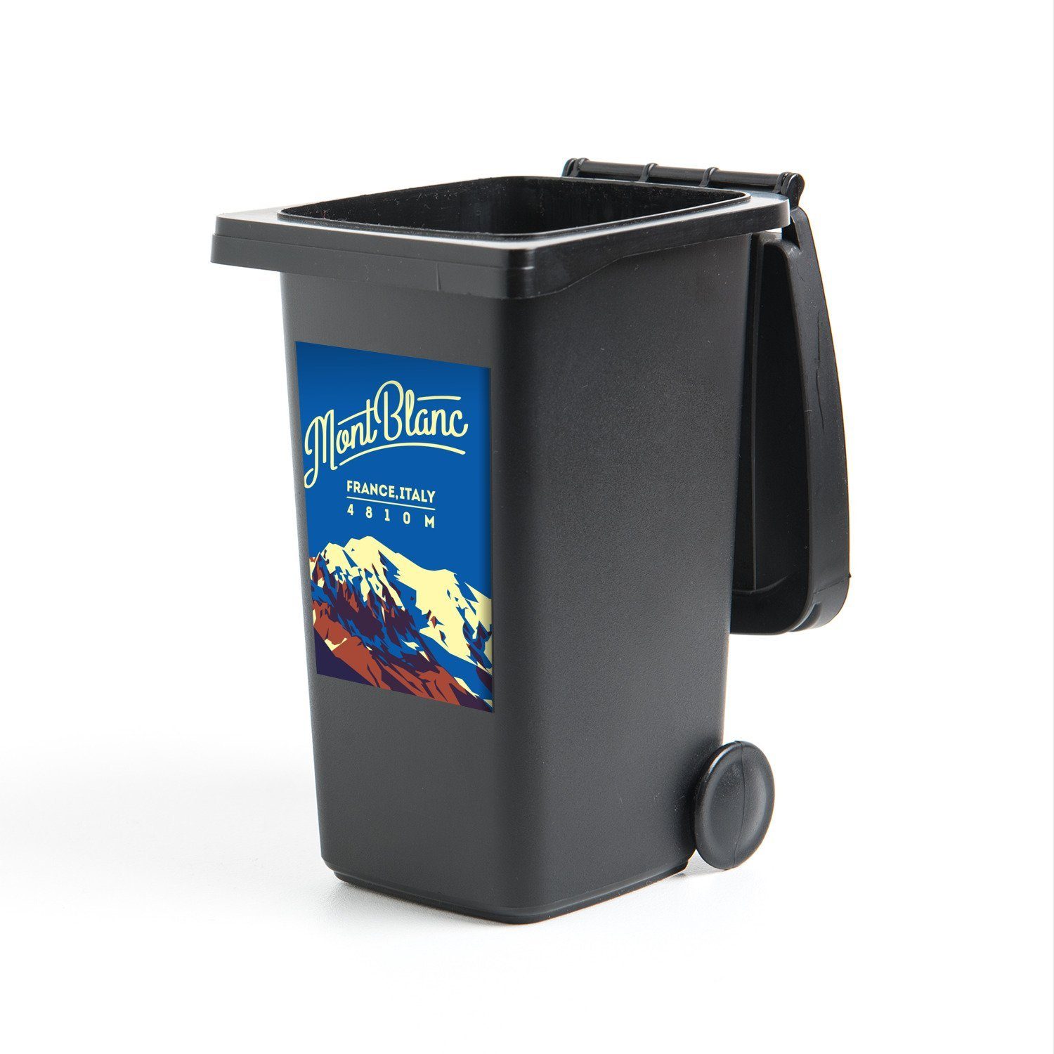 MuchoWow Wandsticker Mont Blanc - Alpen - Europa (1 St), Mülleimer-aufkleber, Mülltonne, Sticker, Container, Abfalbehälter