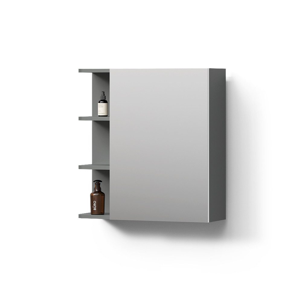 Livinity® Badezimmerspiegelschrank Fucino, Anthrazit, 62 x 64 cm (1-St)