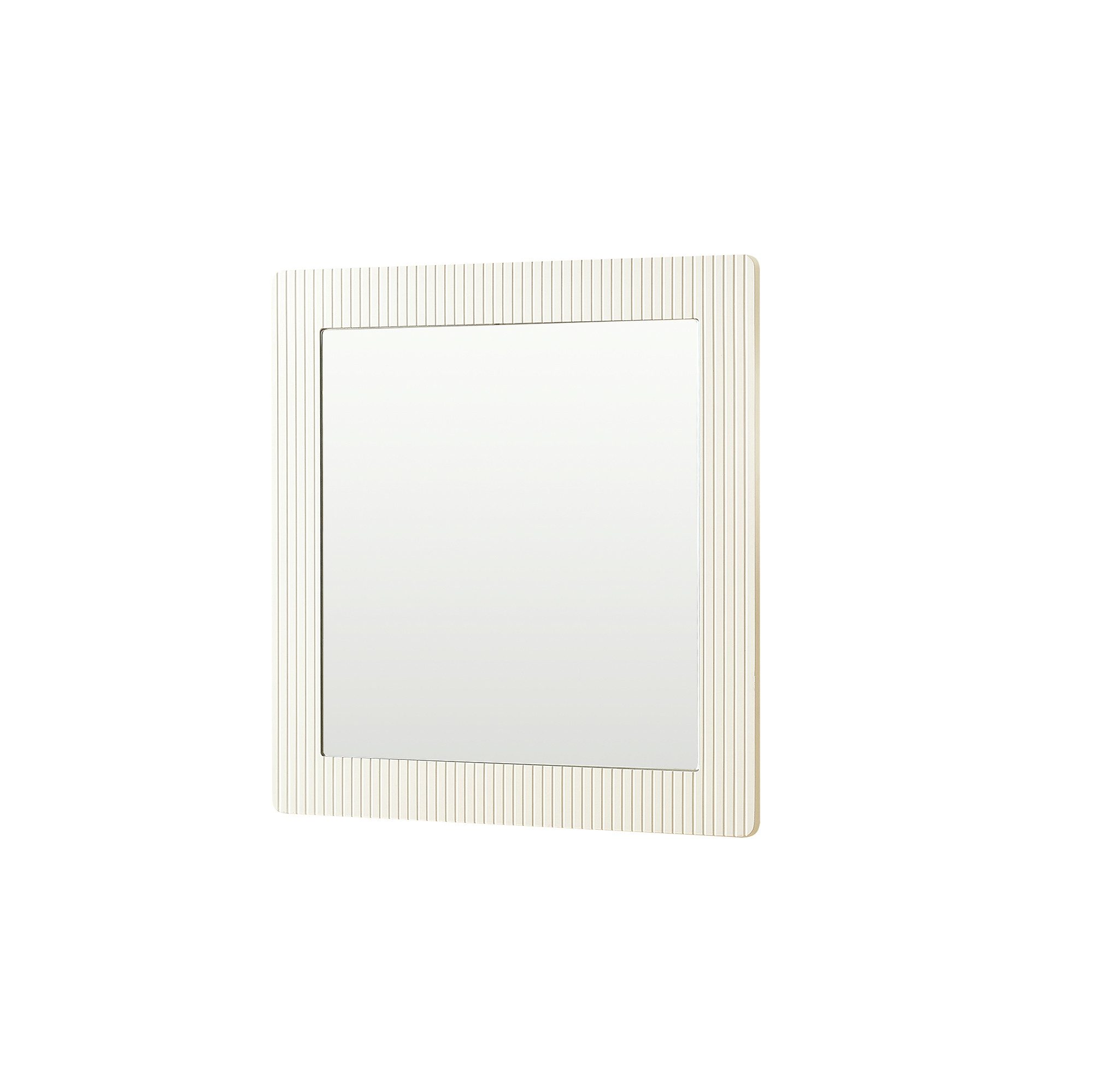 FANNOU Wandspiegel 80x80 cm mit weißem Rahmen in Holzoptik, ideal für Flur, Schlafzimmer & Wohnzimmer